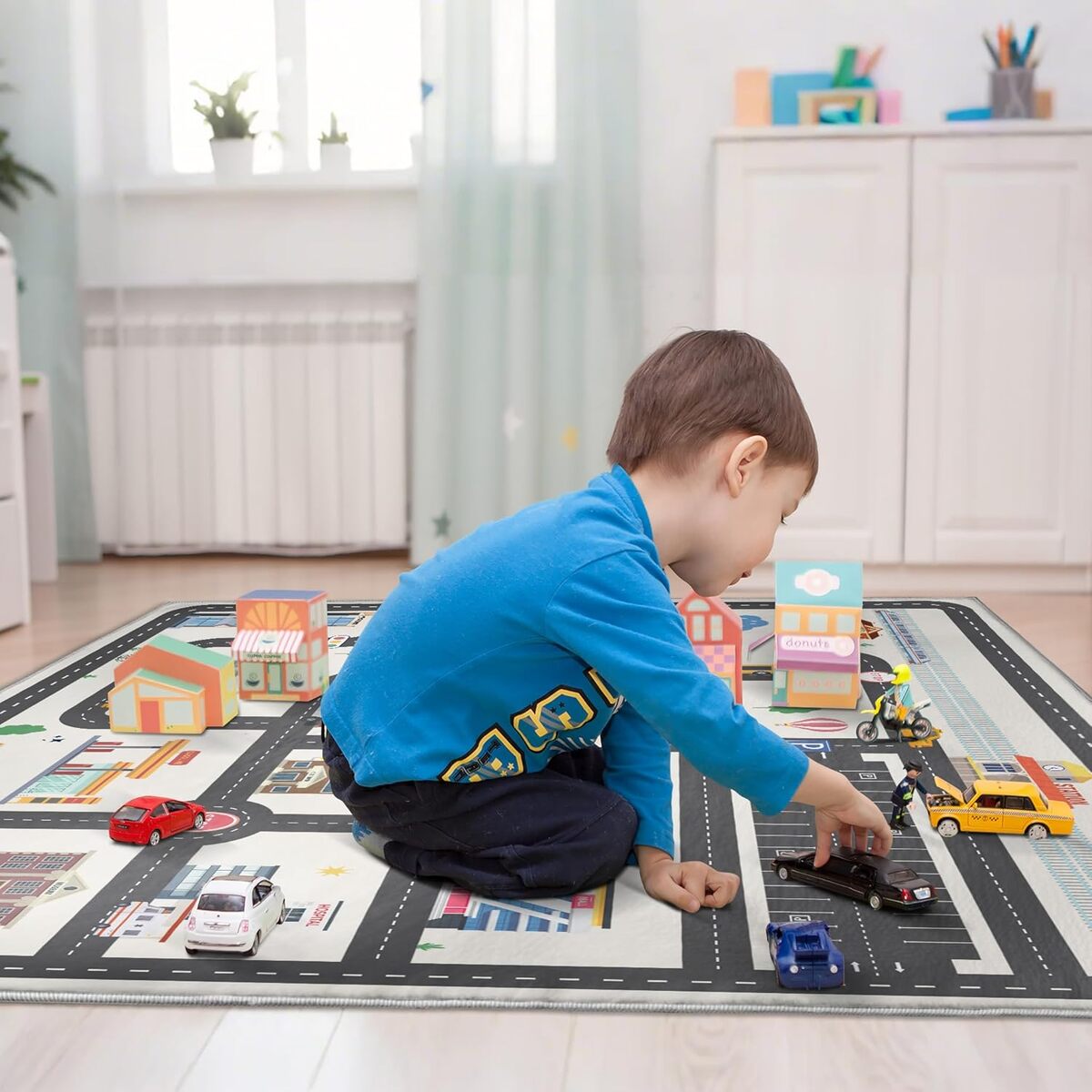 Parking Lot Play Mat - Kids' Reading Crawling Carpet for Area