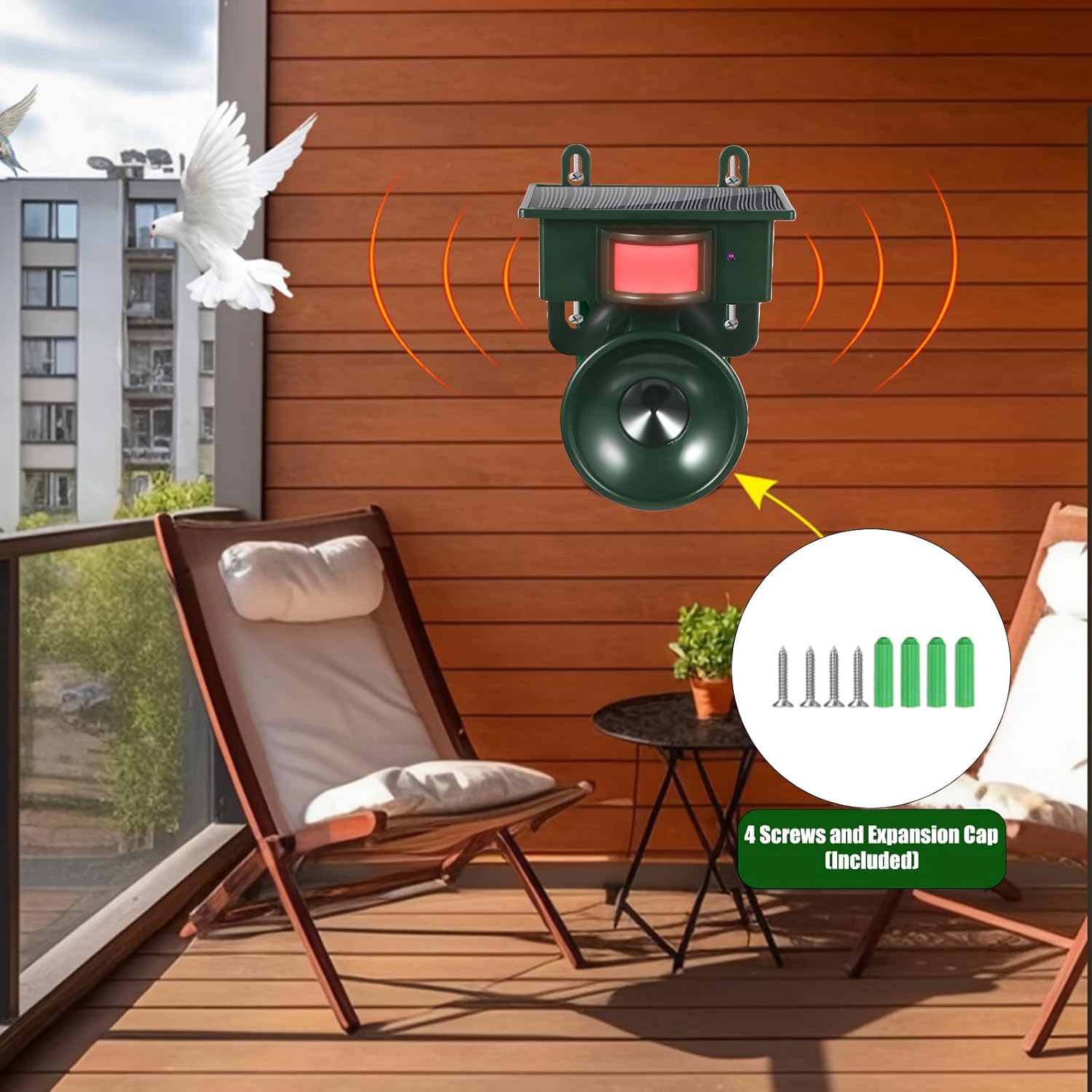 Solar Ultrasonic Animal Repellent - Motion-Activated Outdoor Pest Deterrent