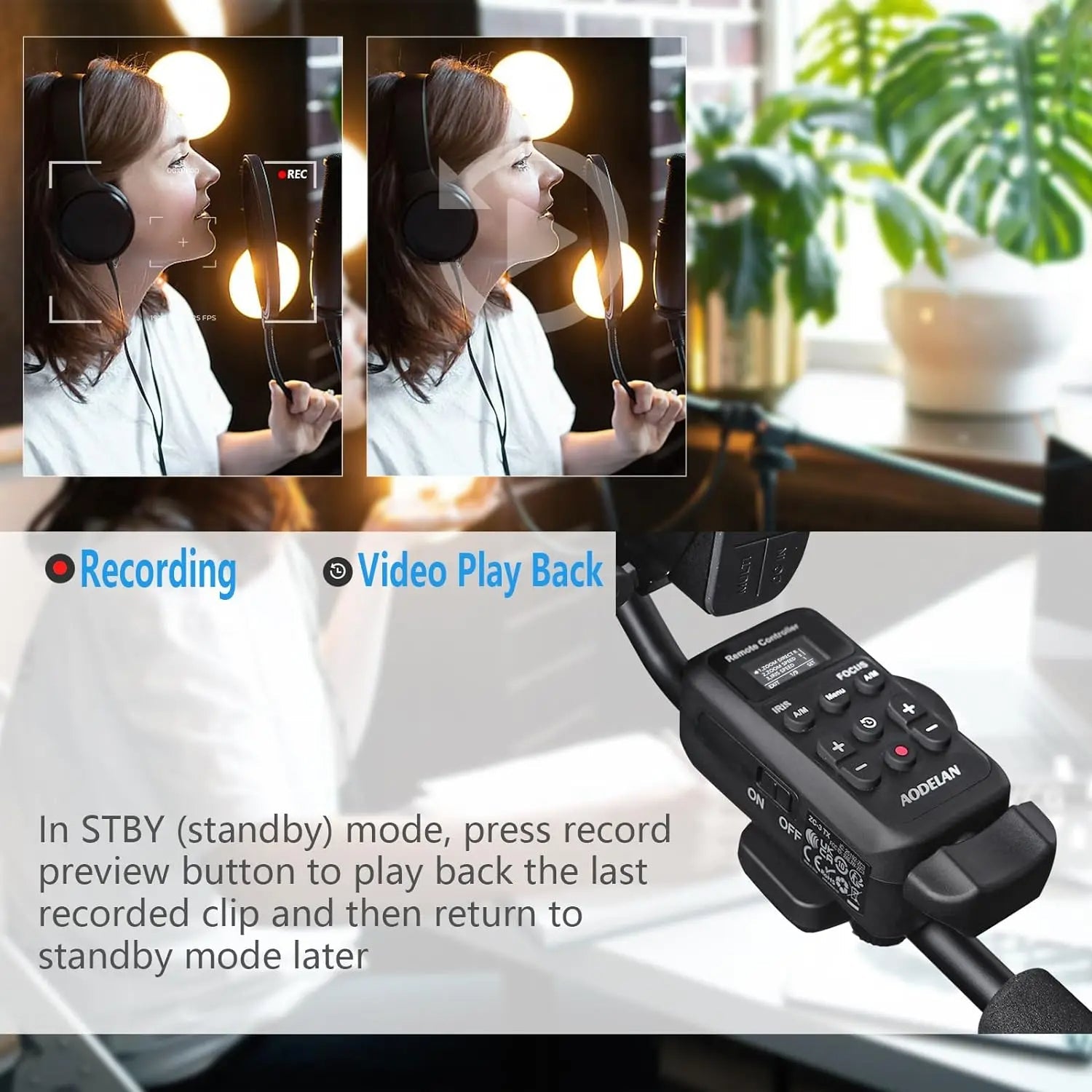 Wireless Camcorder Remote - 0.1 in Lanc Controller for Sony and Canon