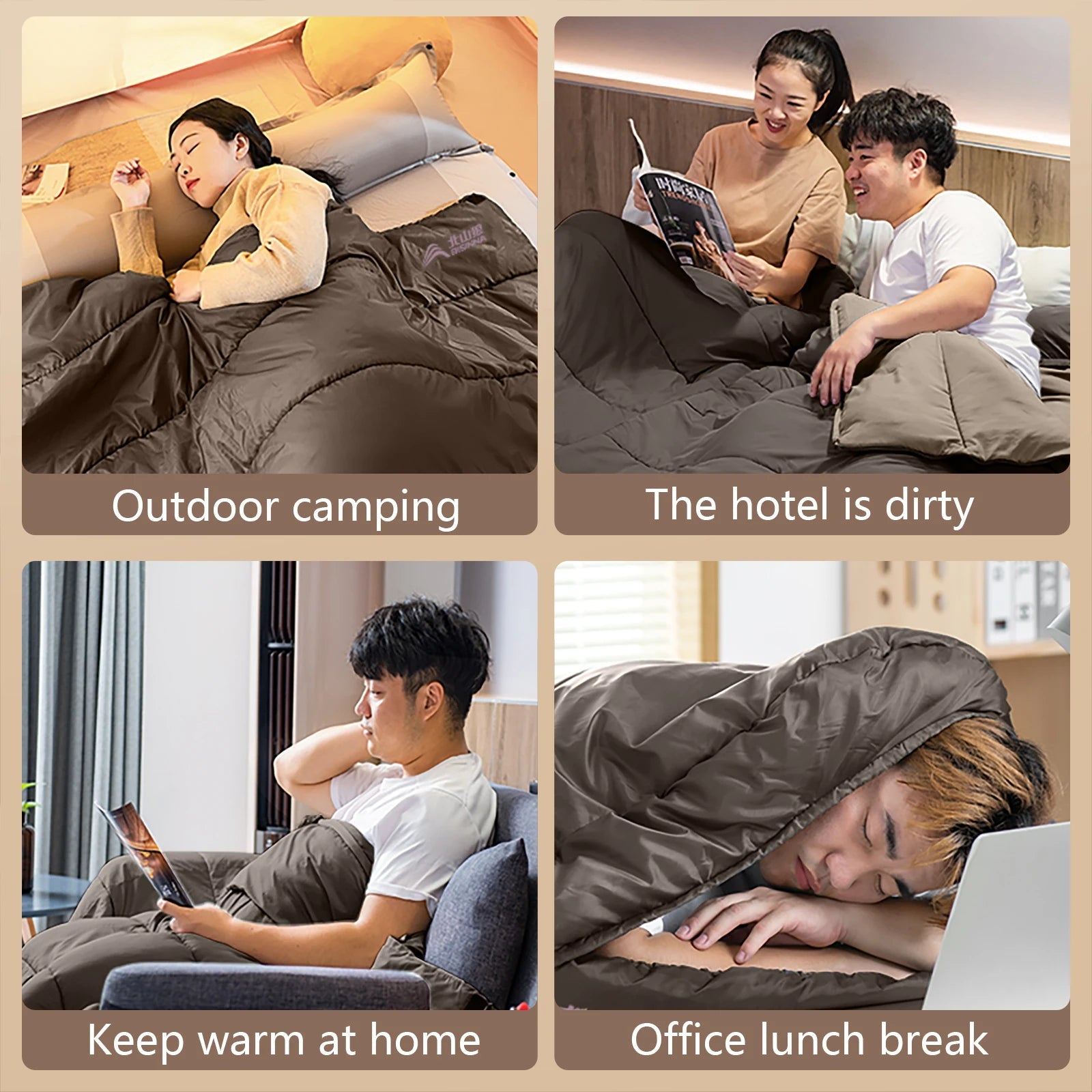 XL Winter Camping Sleeping Bag - Lightweight Long Adult Hiking and Fishing Bag