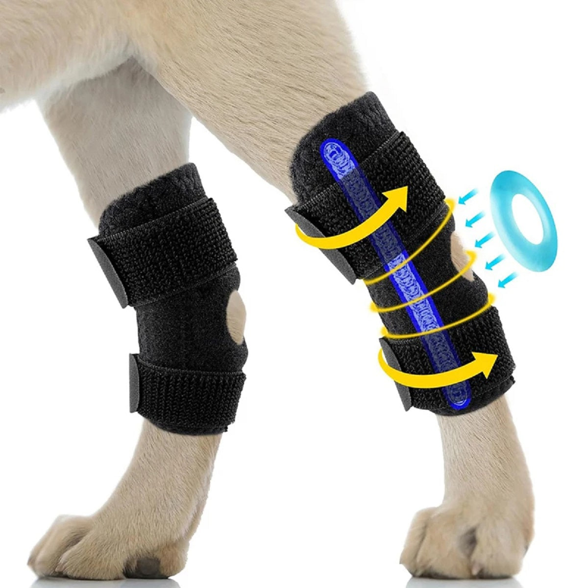 Dog Hock Joint Support Wrap - Breathable Injury-Recovery Knee Brace