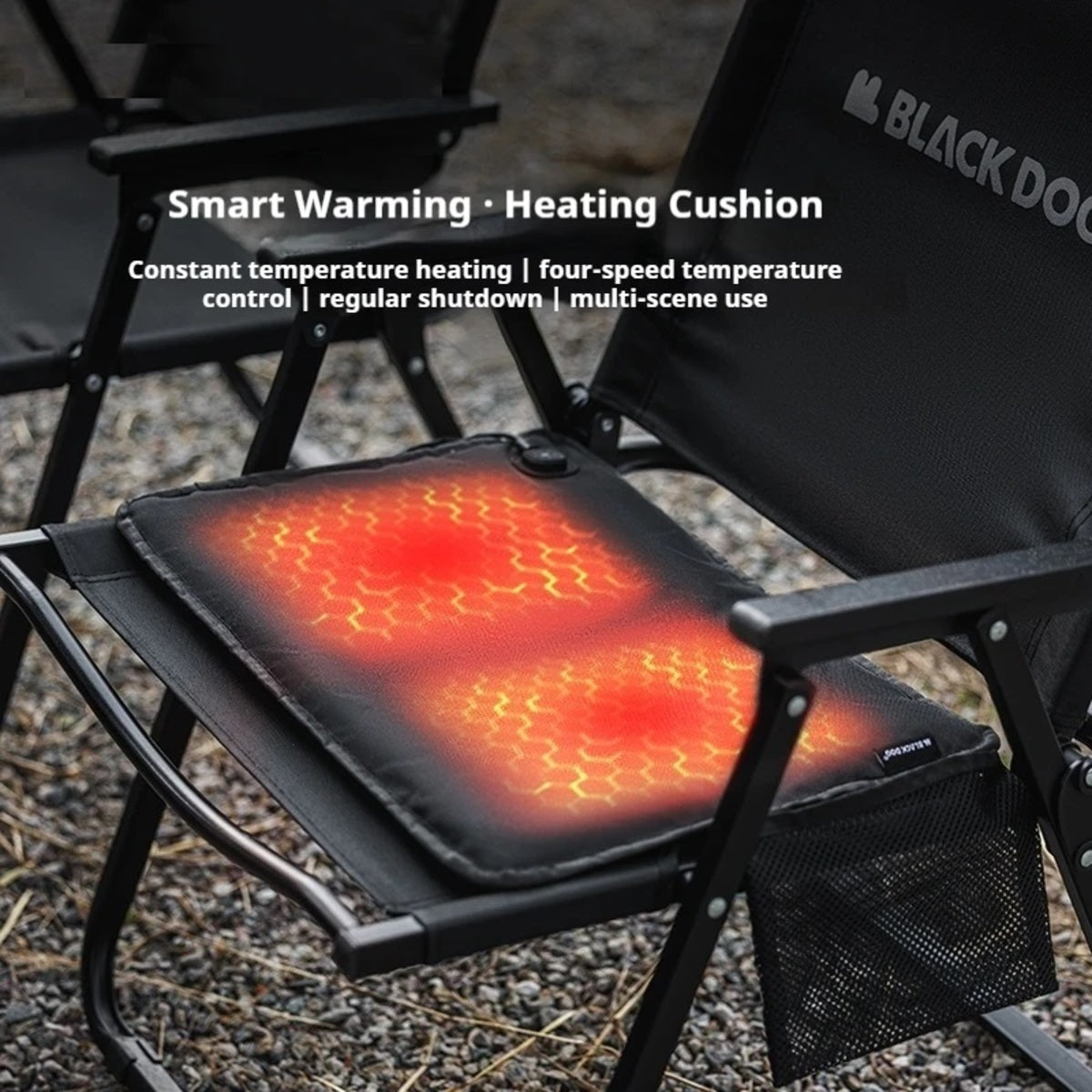 Heated Camping Chair Cushion - 4-Level Winter Travel Pad