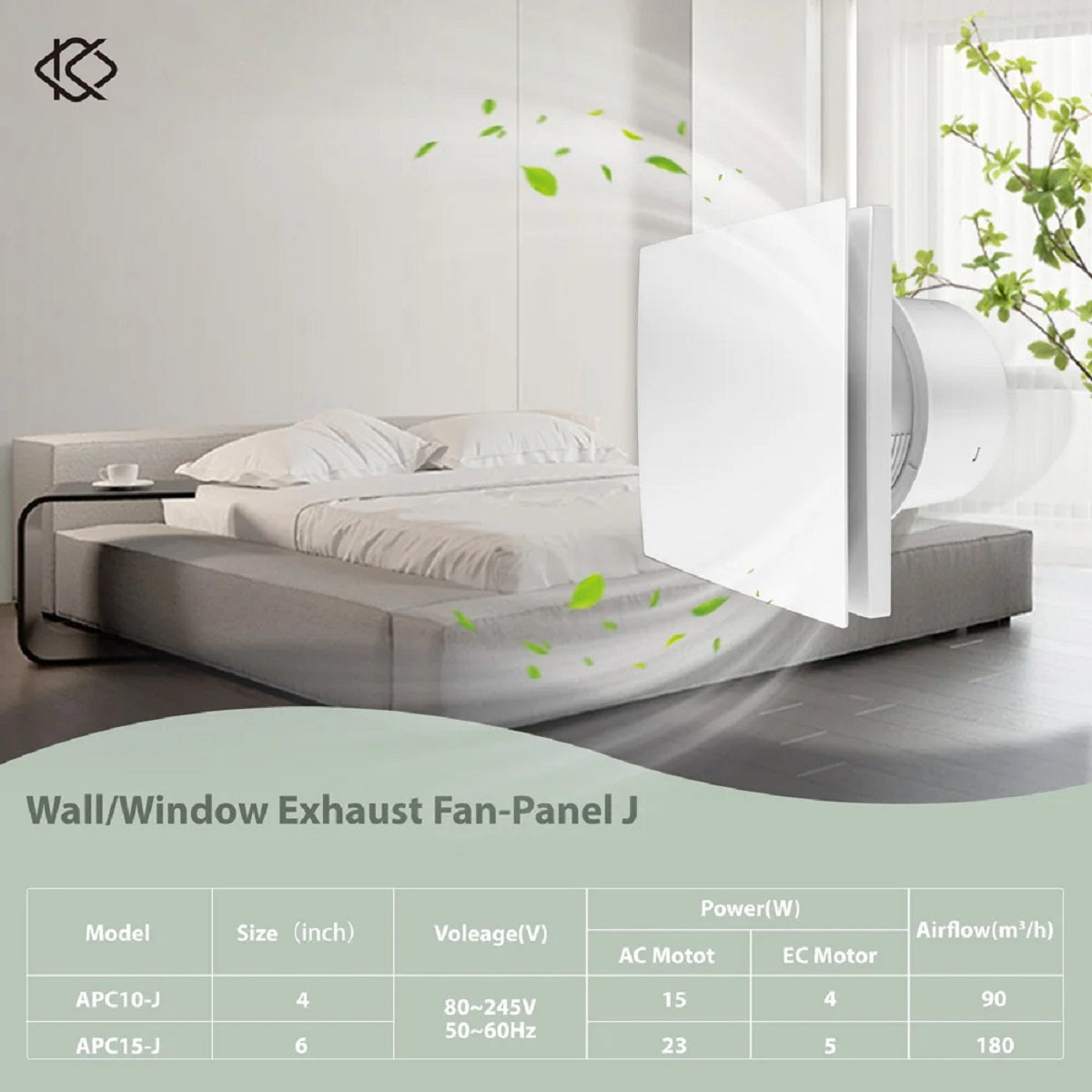 Reversible Exhaust Fan - Wall-Mount Ventilation with Remote