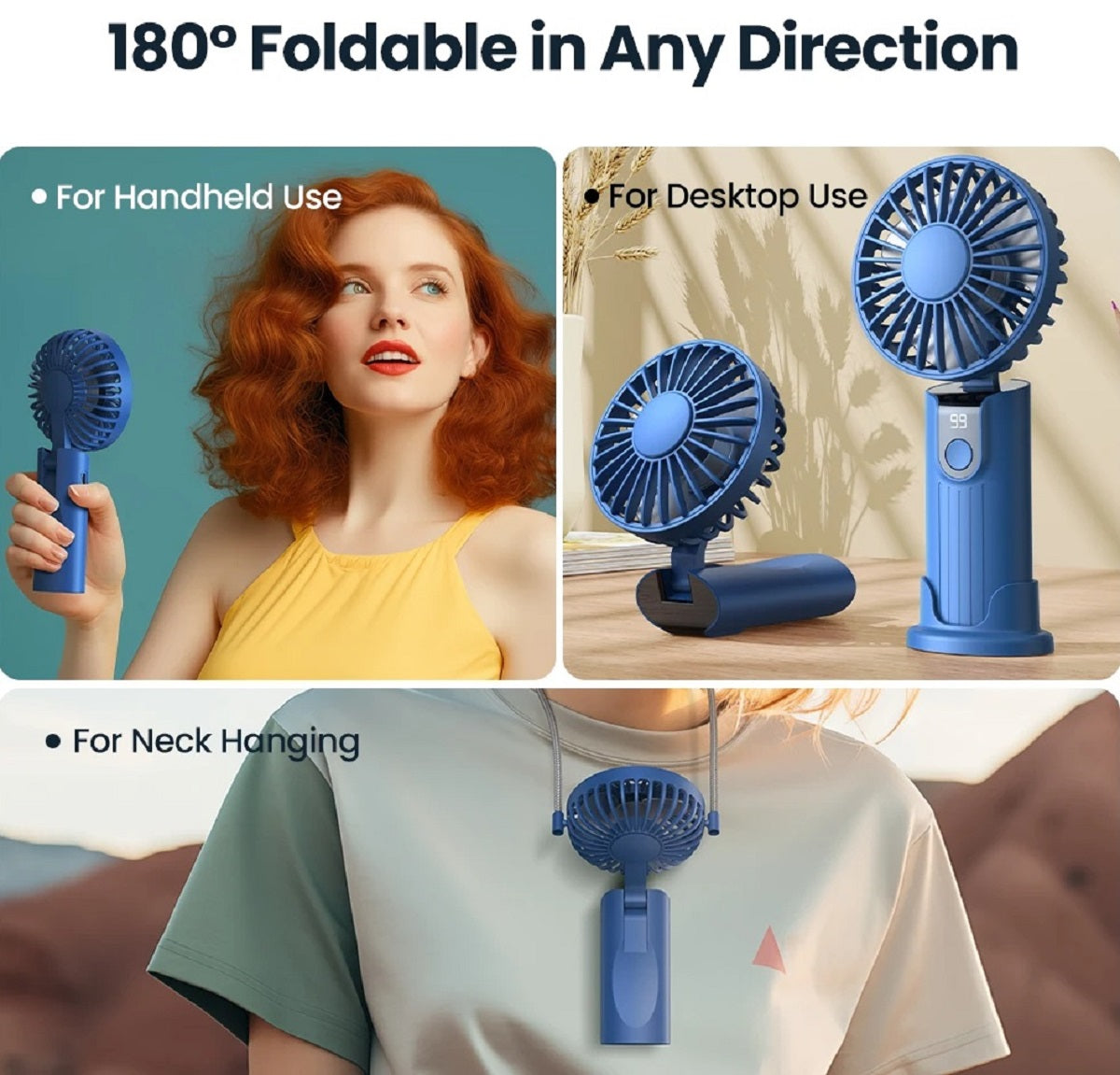 Mini Portable USB Fan - Rechargeable Pocket