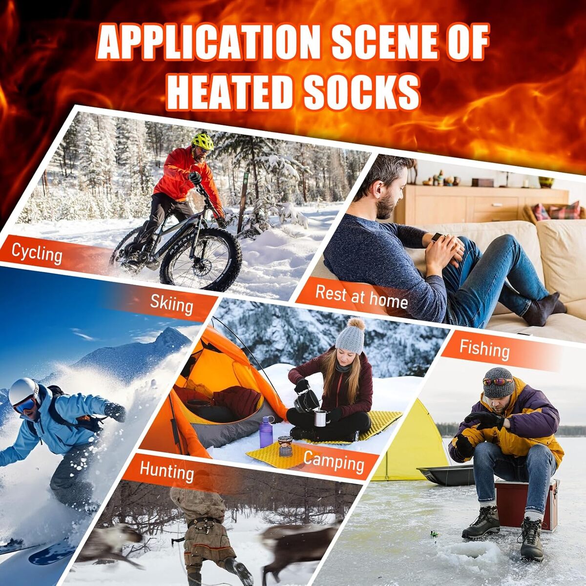 Heated Socks - Remote Control Rechargeable Electric Thermal Winter