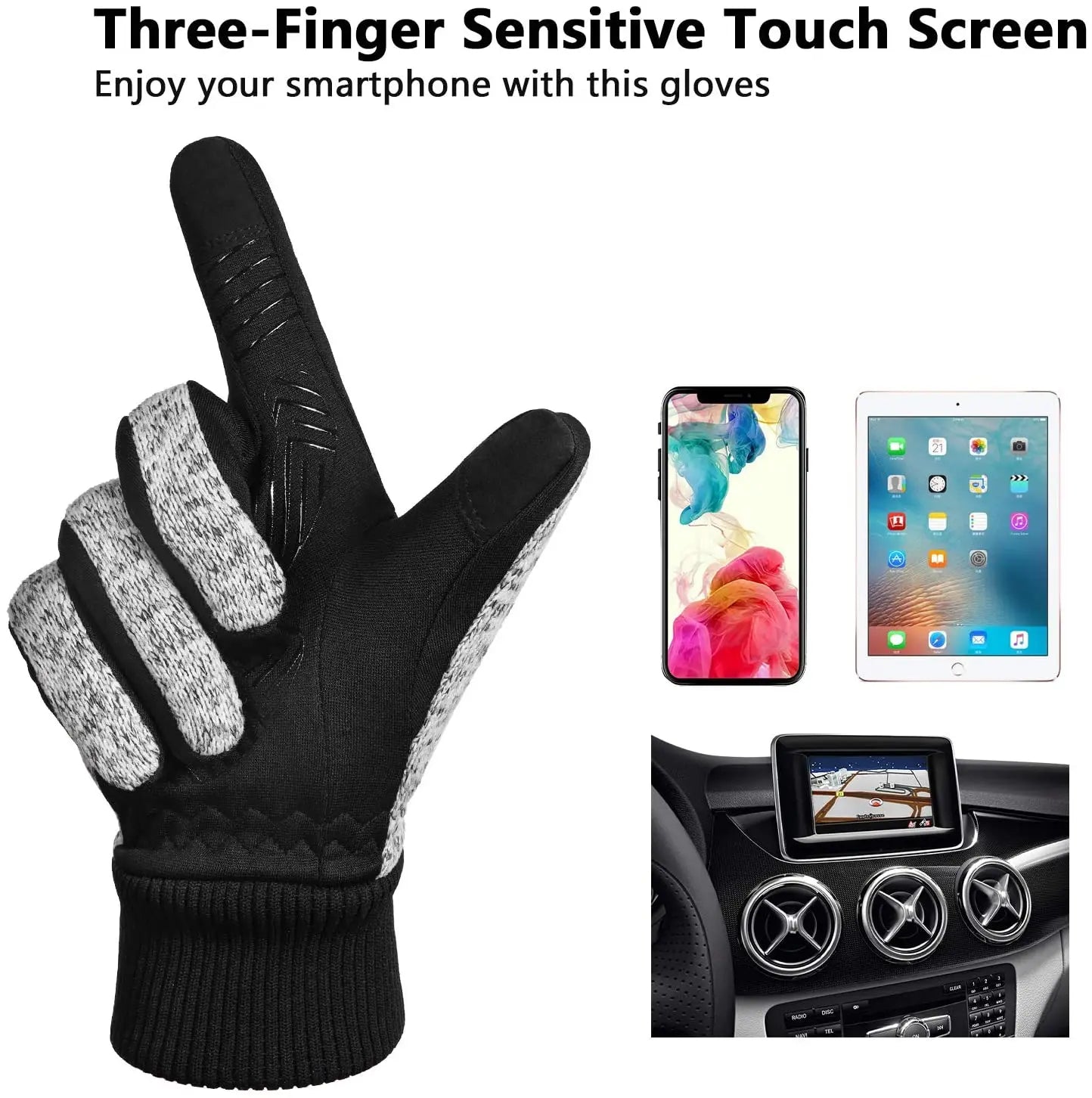 Thermal Gloves - Touchscreen Cold-Proof for Men & Women