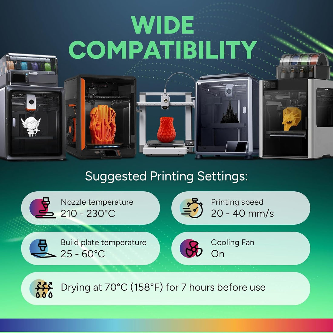 TPU Filament 0.07 in (95A) -High Elasticity and Heat Resistant for 3D Printing