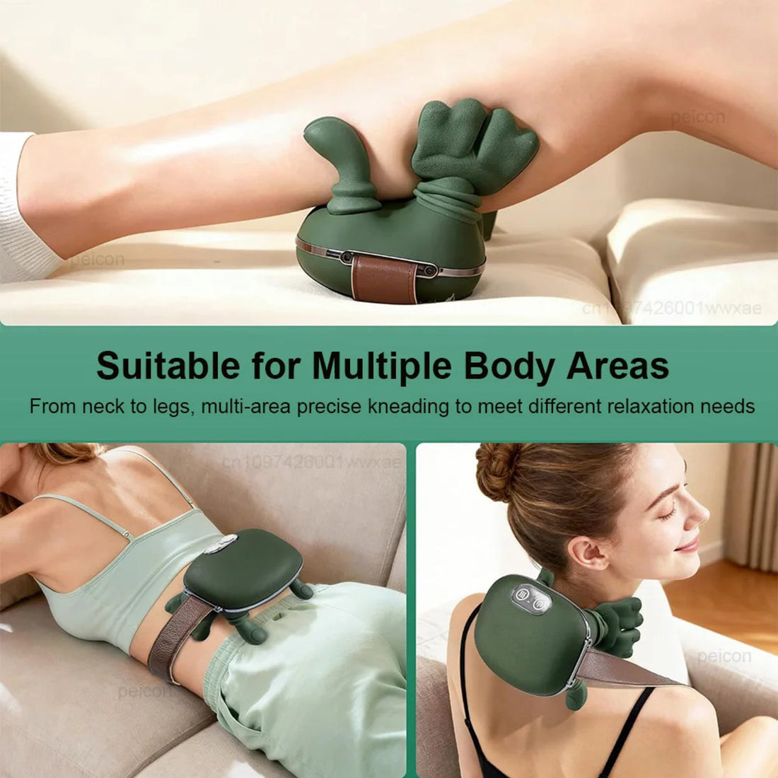 Heated Shiatsu Massager - Portable 4D Deep Tissue Neck and Back