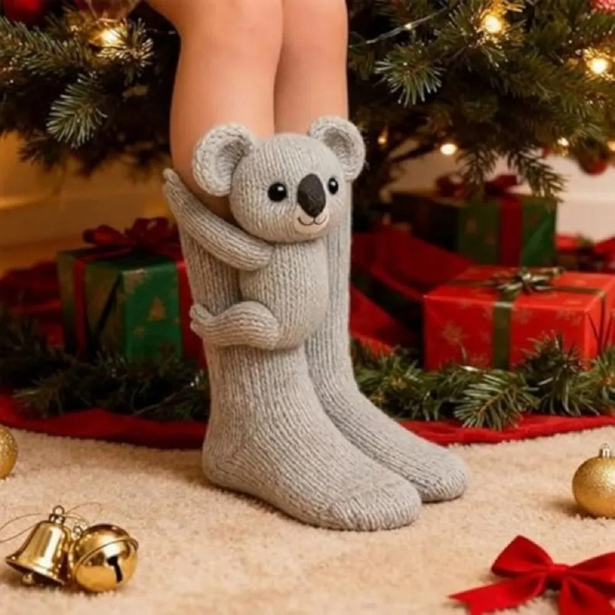 3D Knitted Animal Floor Socks - Cute Warm Winter Slippers