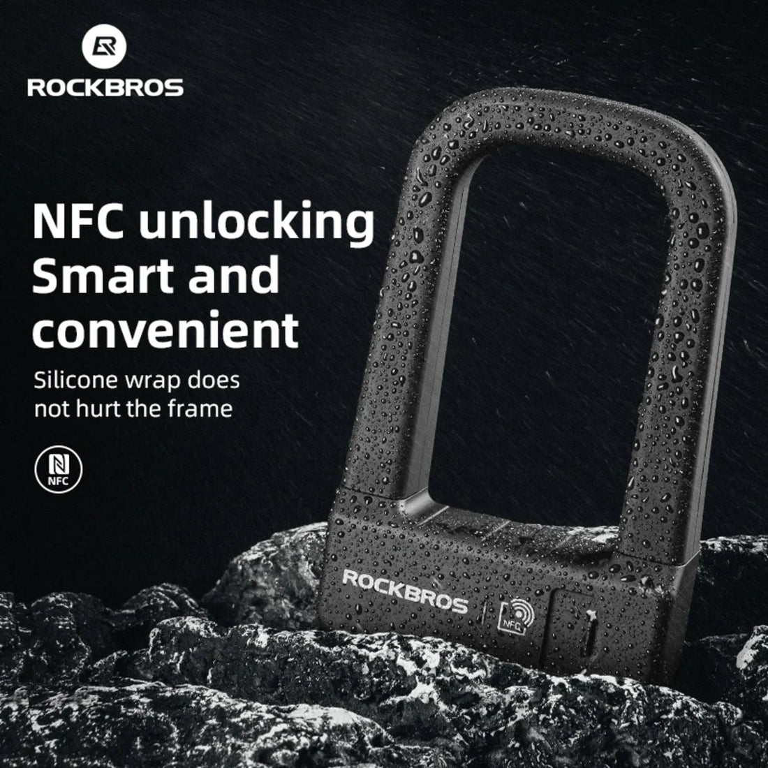 Smart Bike Lock - NFC U-Shape Aluminium Alloy Waterproof Anti-Theft