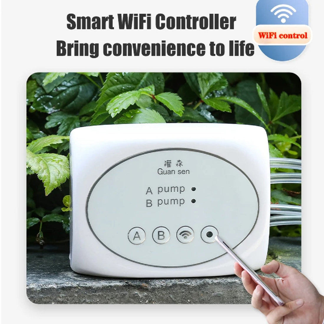 WiFi Smart Irrigation Controller - Automatic Drip Watering System with Mobile App Timer