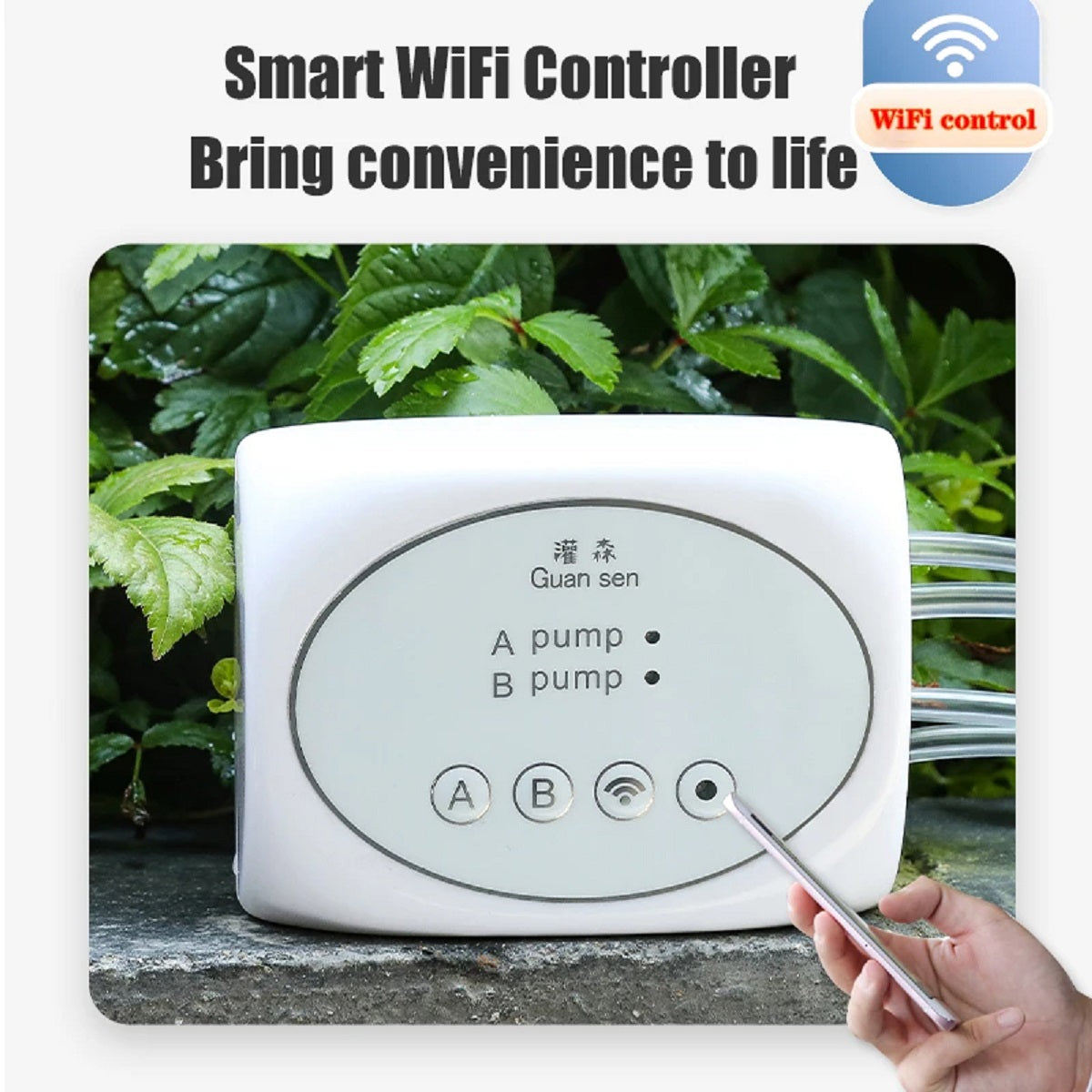 WiFi Smart Irrigation Controller - Automatic Drip Watering System with Mobile App Timer