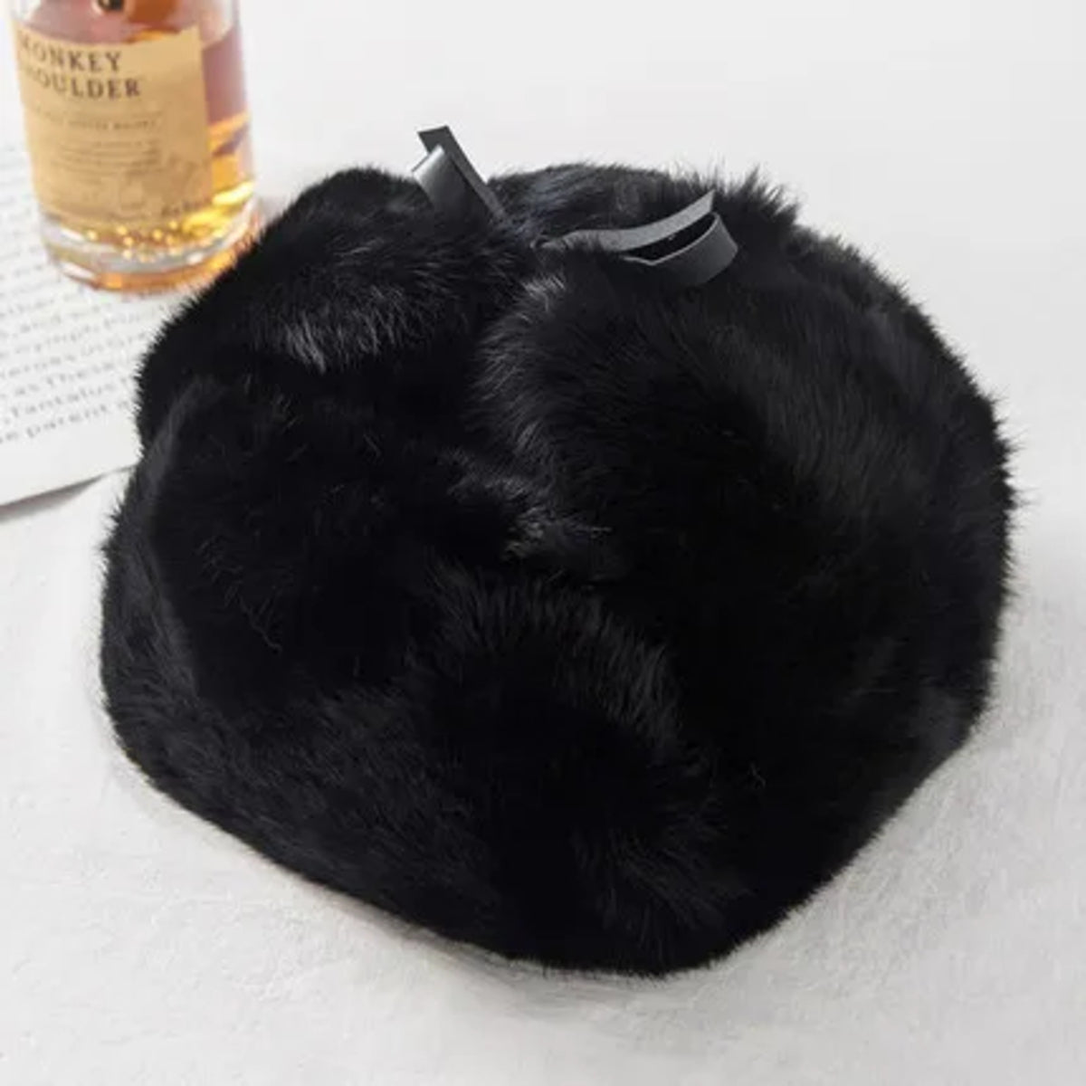 Men's Fur Bomber Hat - Winter Earflap Cap
