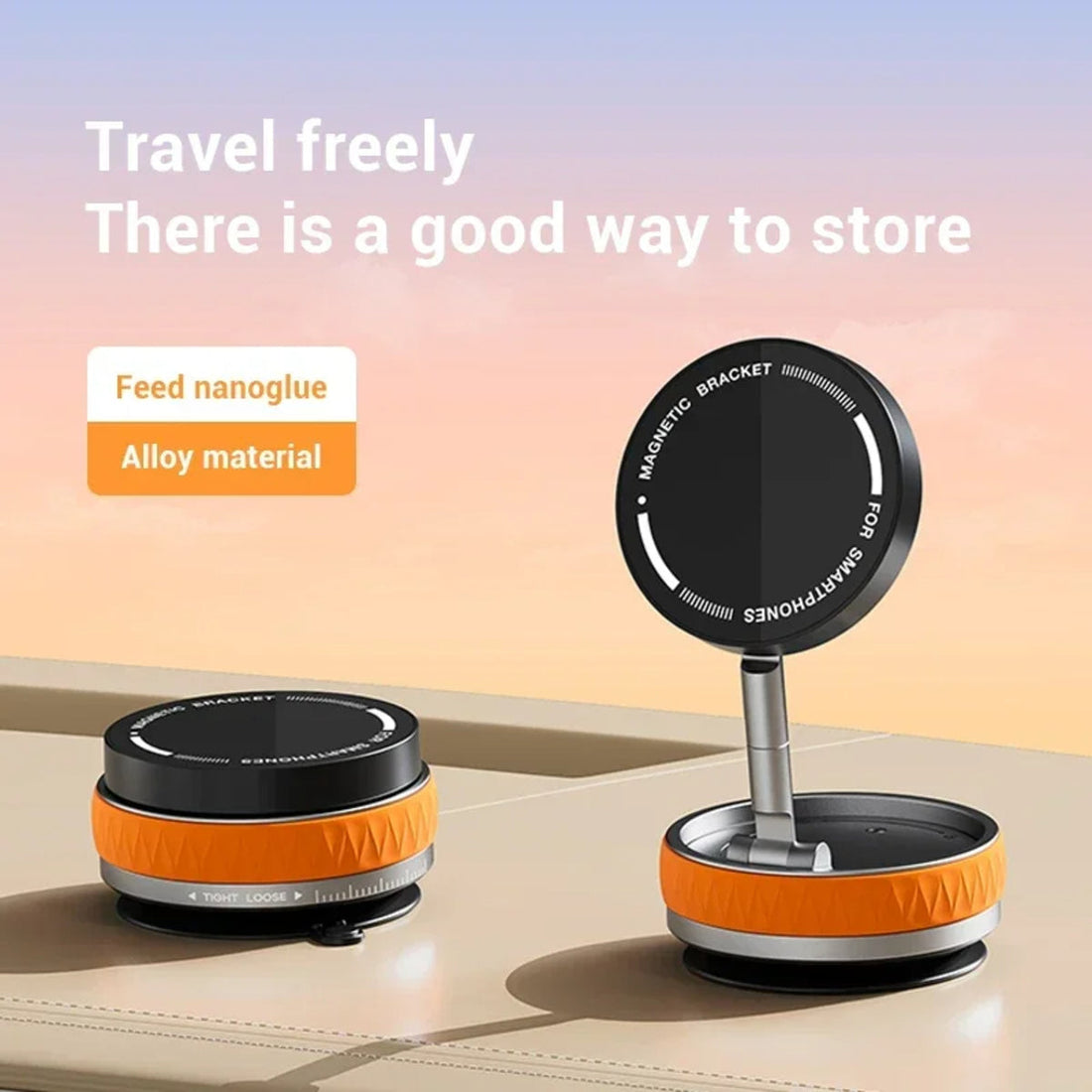 360° Magnetic Suction Cup Phone Holder - Universal Folding Stand