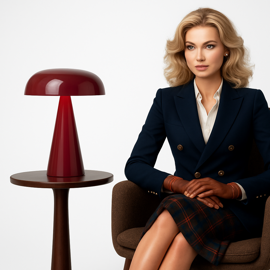 Danish Mushroom Table Lamp - Rechargeable LED Touch Nordic Light