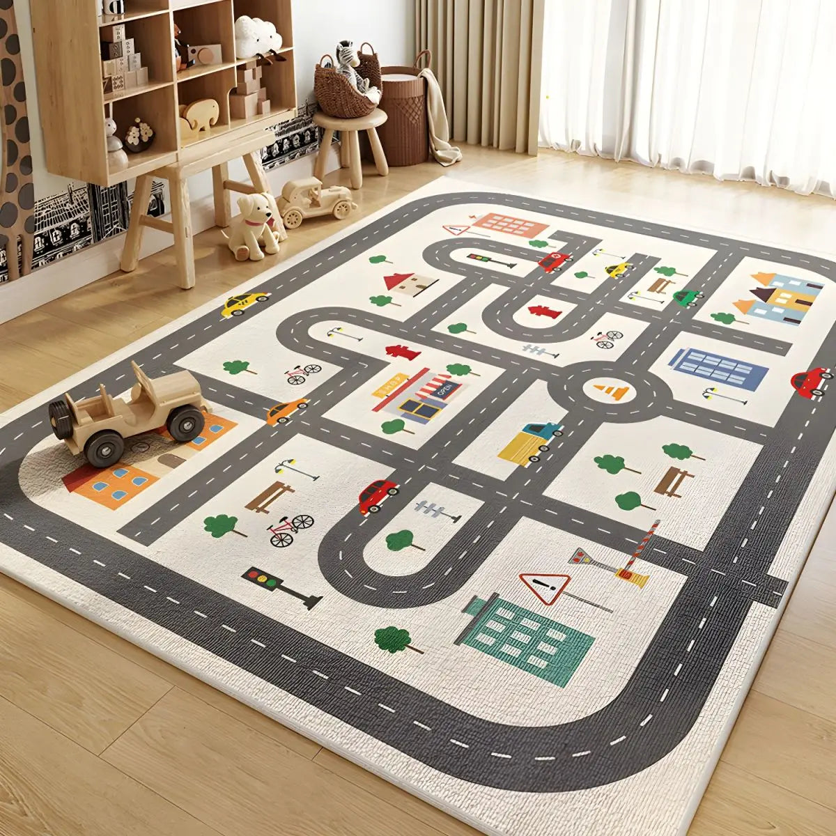 Parking Lot Play Mat - Kids' Reading Crawling Carpet for Area