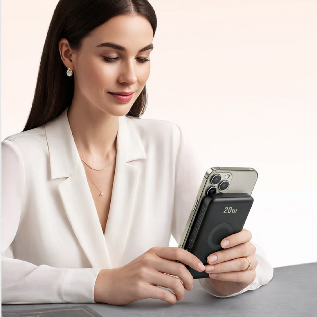 Wireless Power Bank - Portable Charger for iPhone & Apple Watch