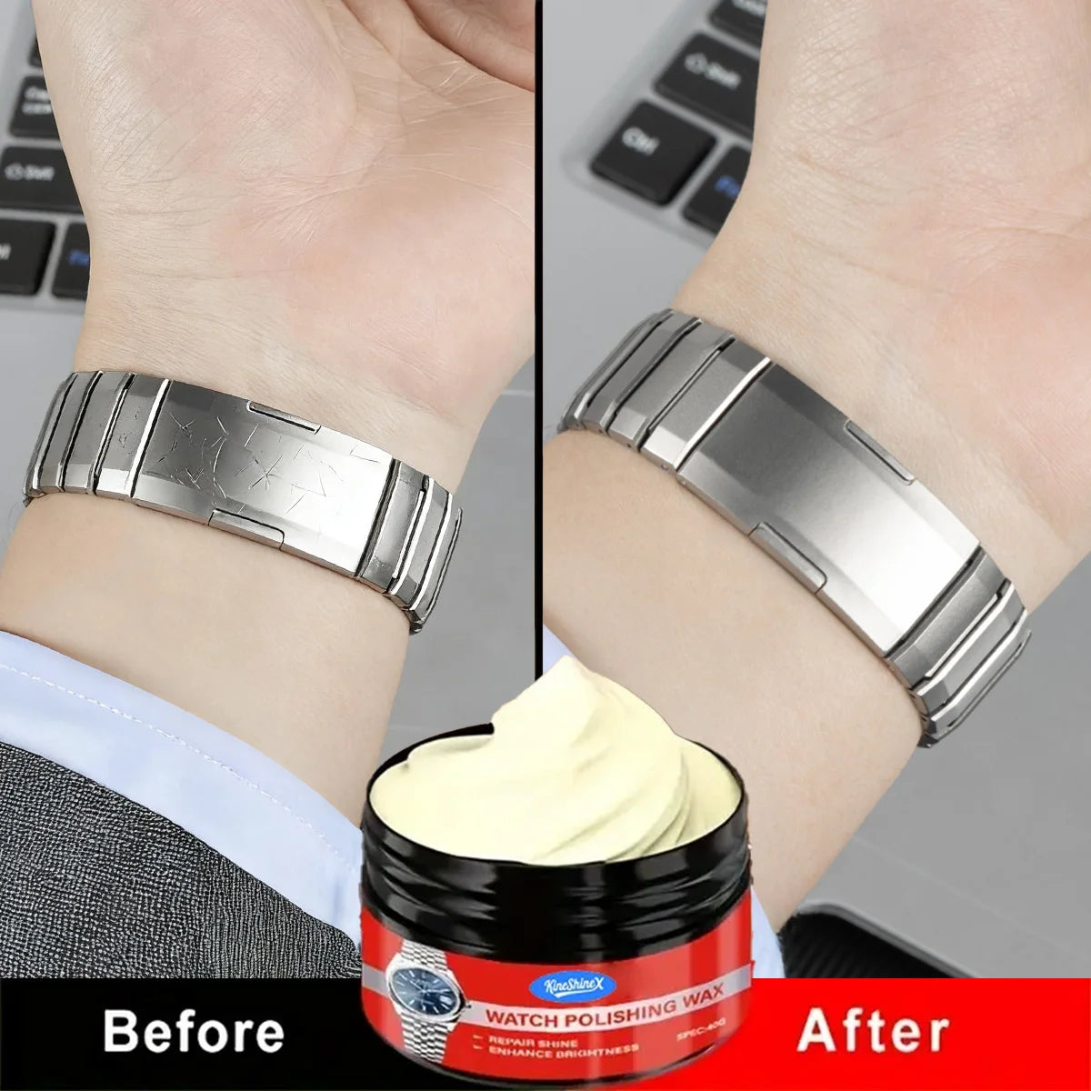 Metal Polishing Paste for Watches - Scratch Repair Cream for Case Strap Jewelry