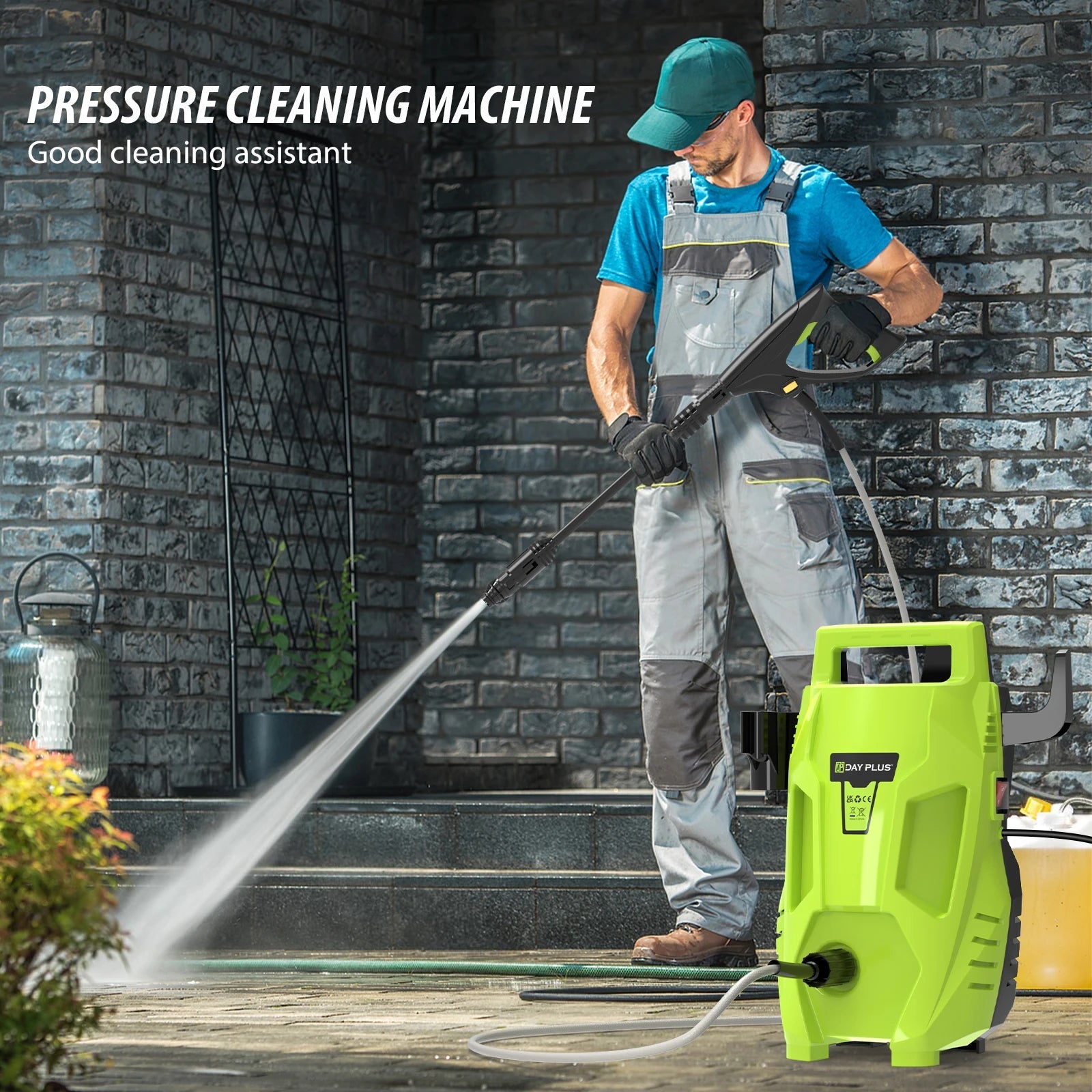 Electric Pressure Washer - Adjustable Nozzle and Detergent Tank