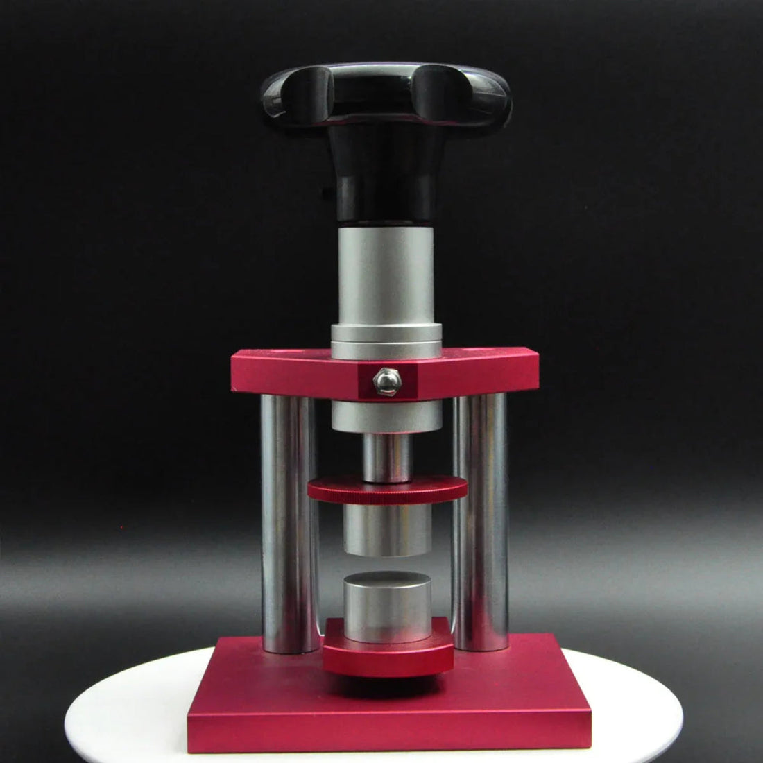 Screw-Type Watch Case Press Tool - Crystal Bezel Back Cover with 20 Dies