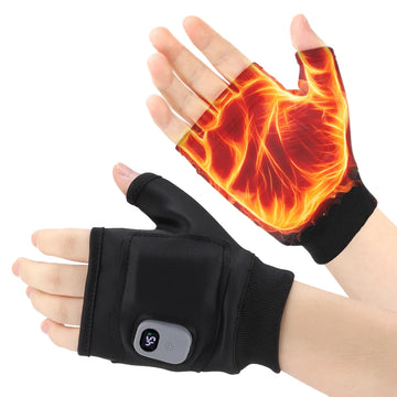 Touchscreen Heated Gloves - USB Rechargeable Fingerless Hand Warmers