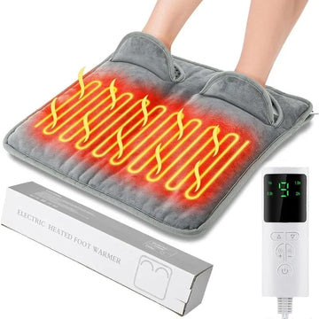 Heated Foot Warmer - Electric Heating Pad Cushion for Men and Women