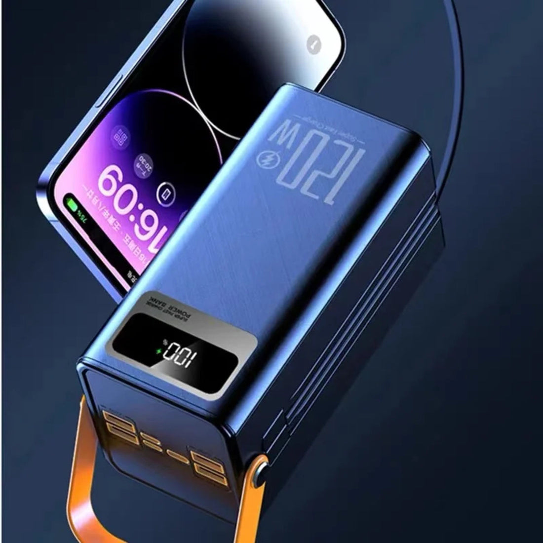 120W Power Bank - Built-In Cable Fast Charging Portable Charger