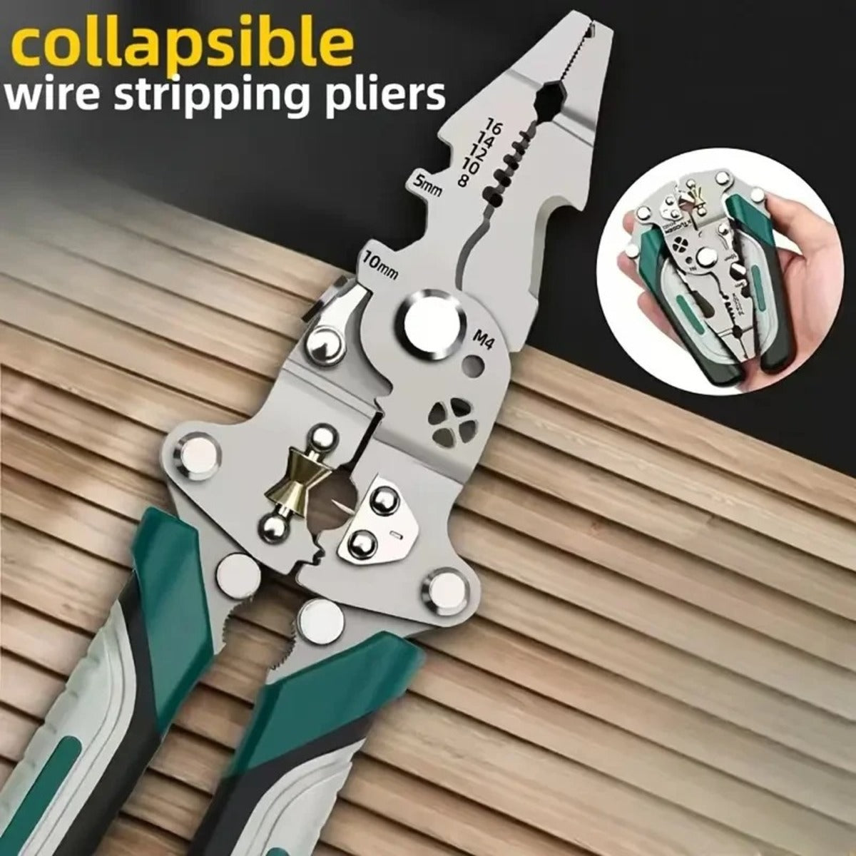 Wire Stripping Pliers - Multi-Function Electrician Tool with Crimping and Cutting