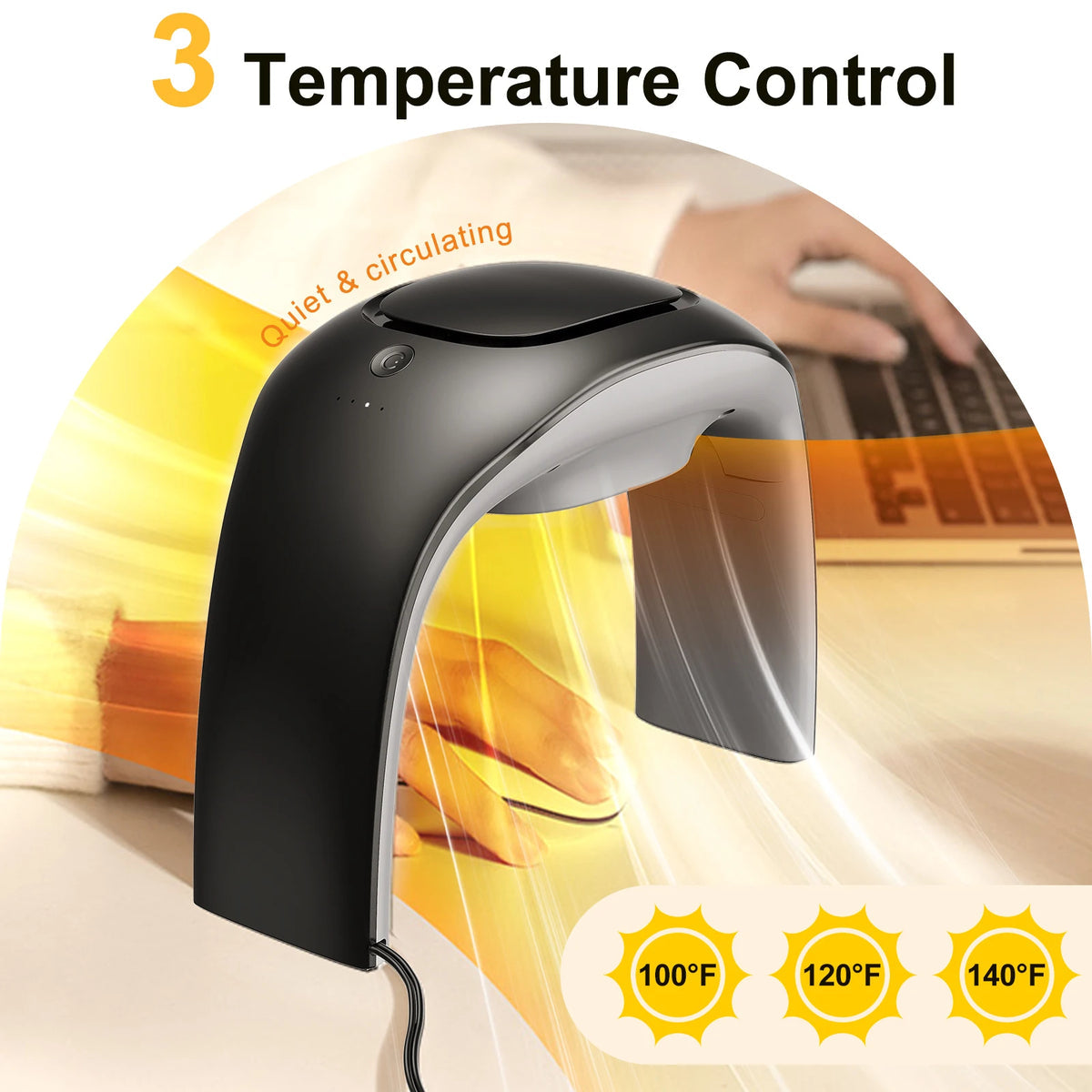 Electric Mouse Pad Hand Warmer - Foldable Desk Heater