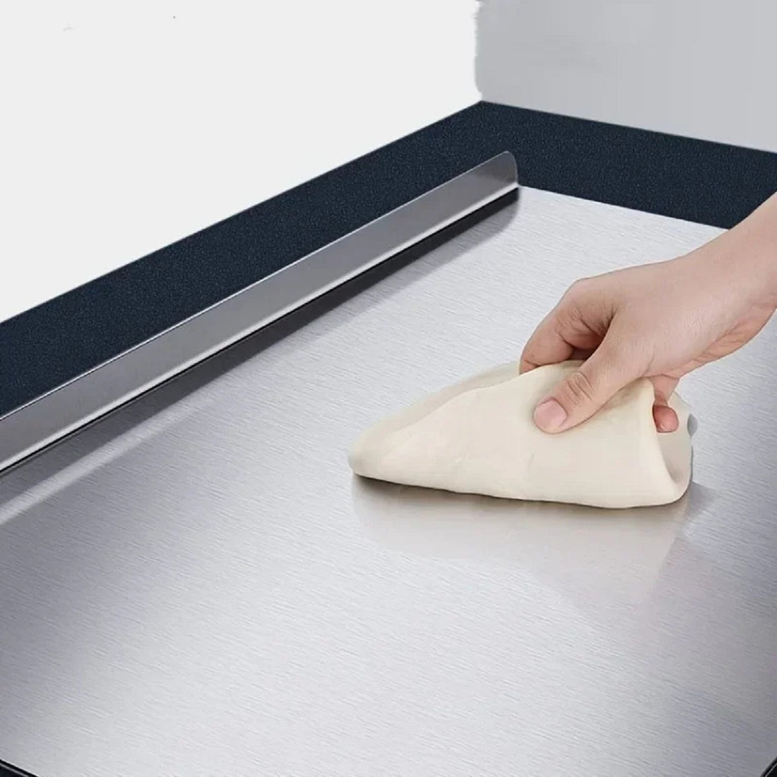 L-Shaped Stainless Steel Cutting Board - Foldable Space-Saving Kitchen