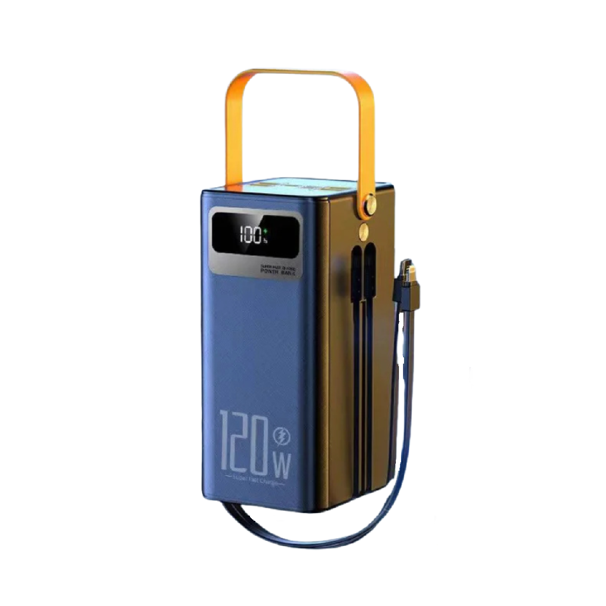 120W Power Bank - Built-In Cable Fast Charging Portable Charger