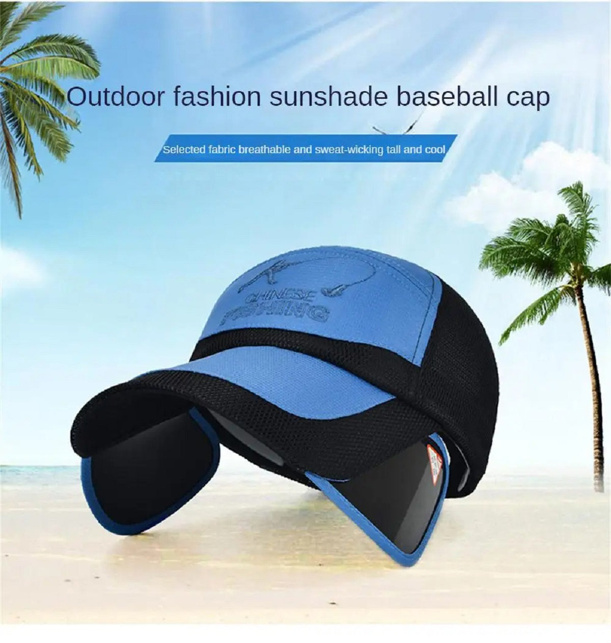 Outdoor Sun Hat - UV Protection Cap for Fishing Hiking Cycling