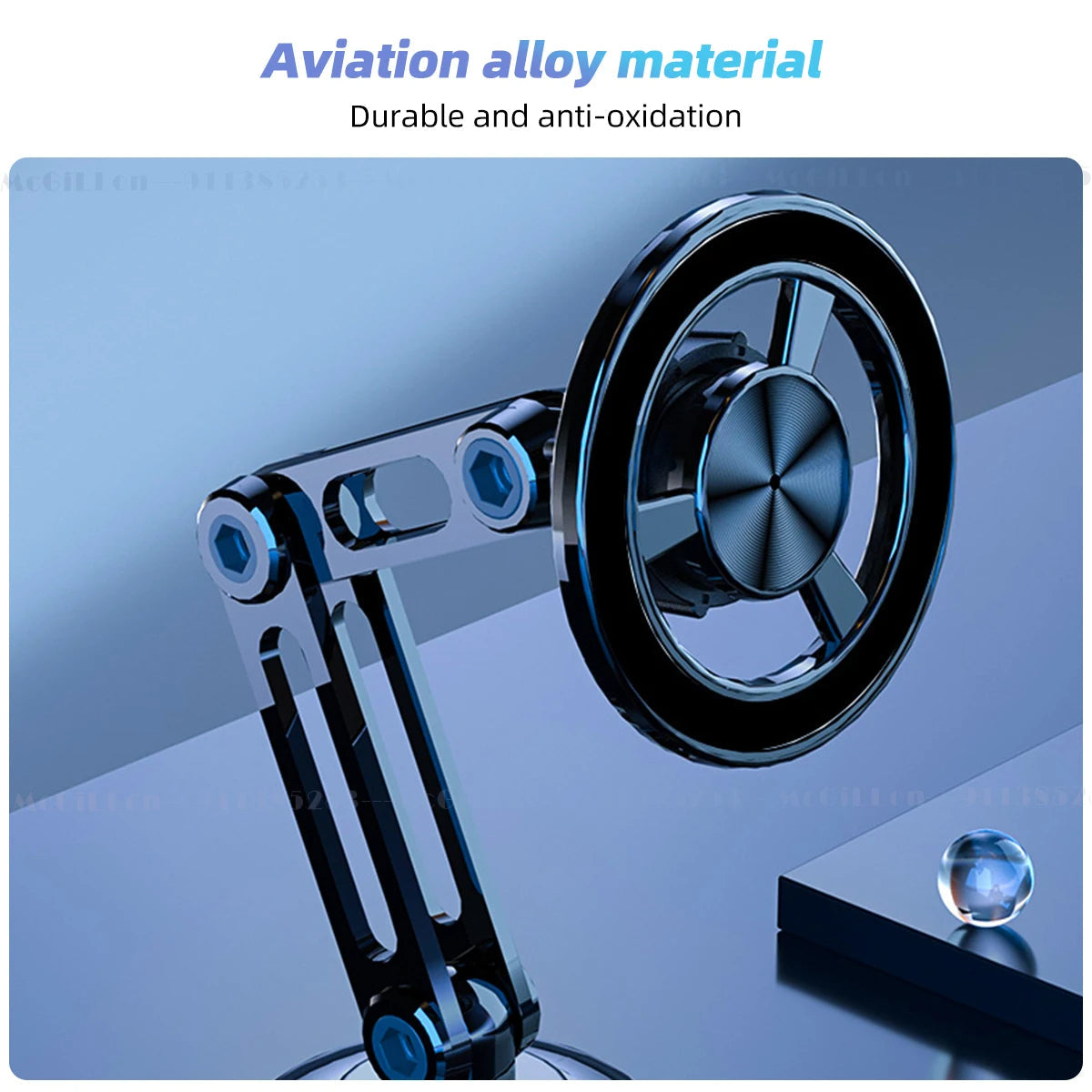 720° Magnetic Car Phone Holder - Metal Air-Vent Mount and Foldable Stand