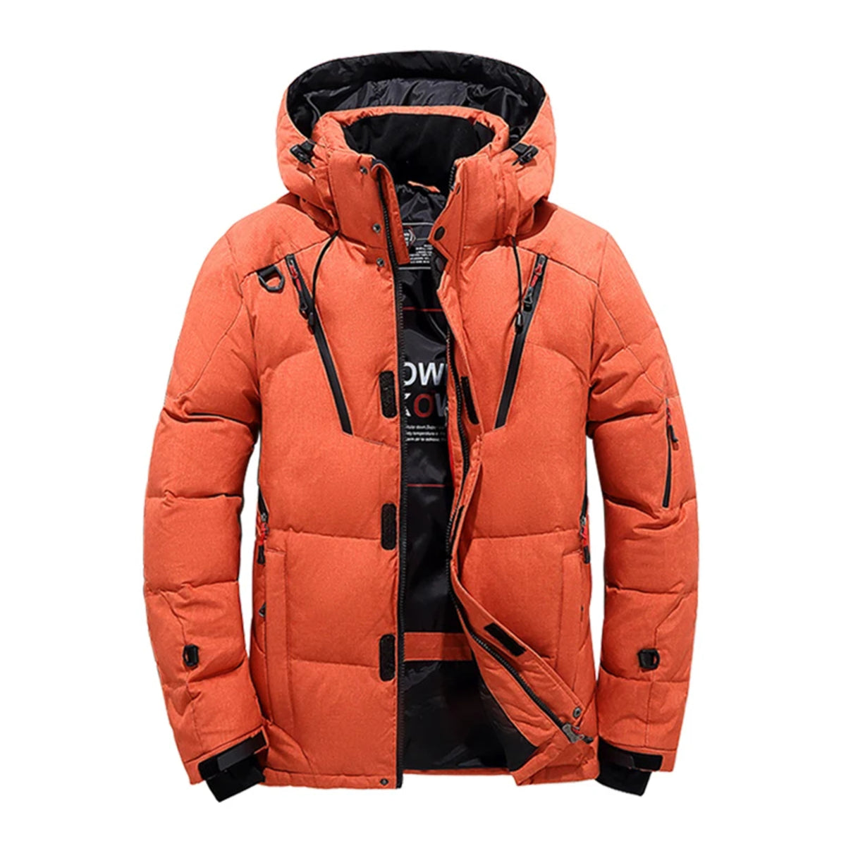 Men's Down Jacket - Hooded White Duck Warm Winter Coat