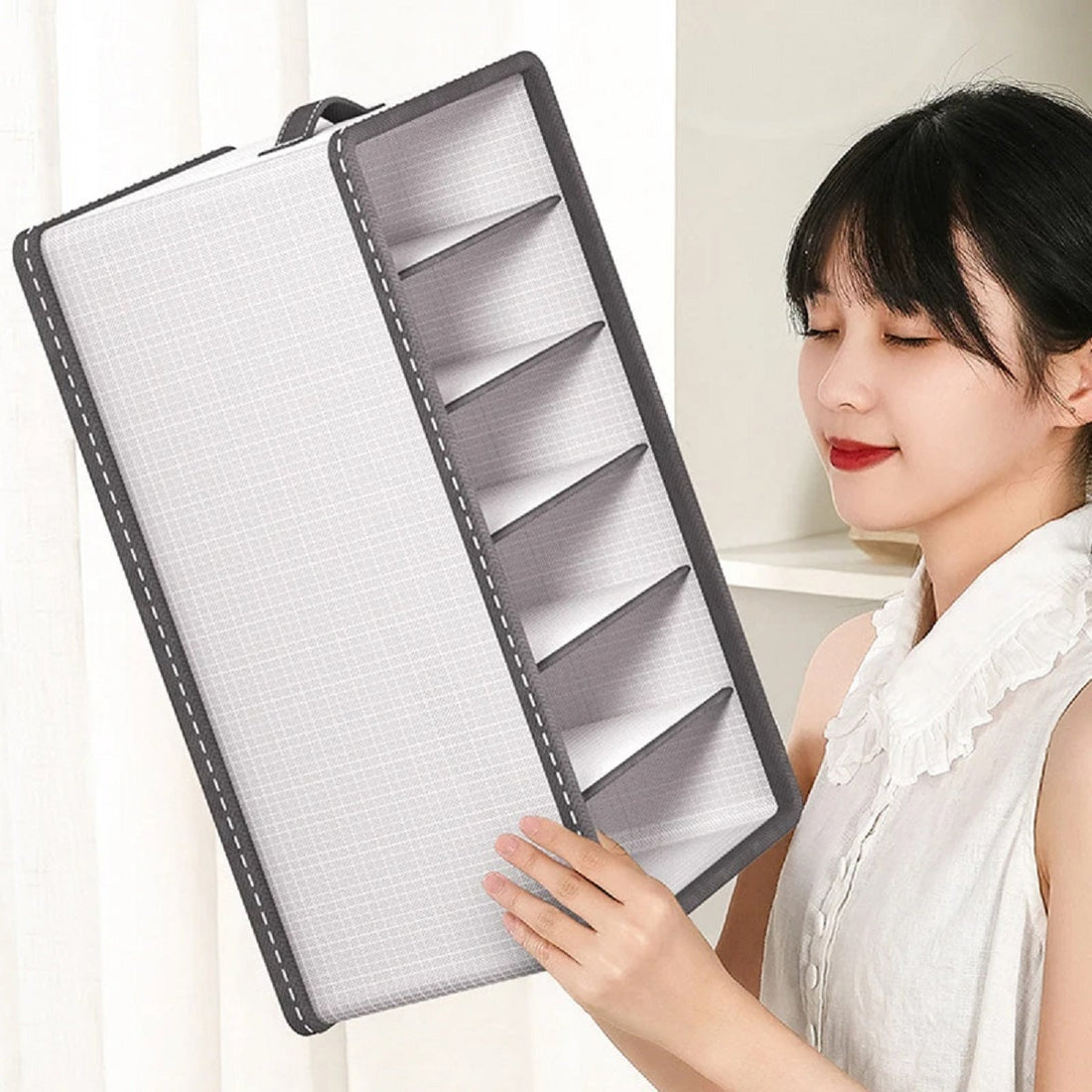 PP Closet Clothes Organizer - Multi-Grid Storage Box for Wardrobe