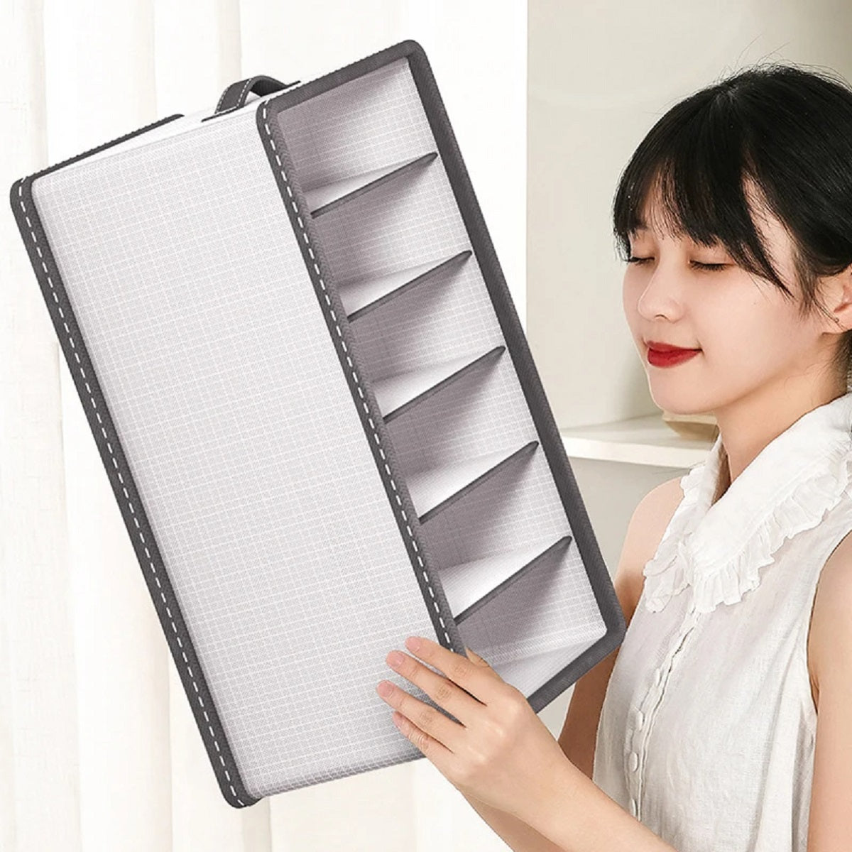 PP Closet Clothes Organizer - Multi-Grid Storage Box for Wardrobe