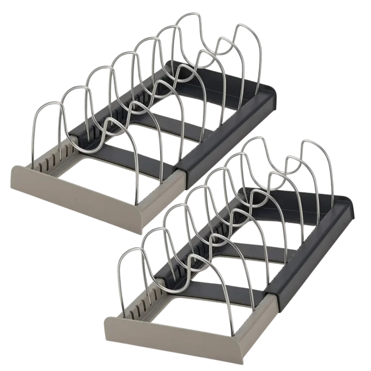 Stainless Steel Kitchen Rack - Cabinet Organizer for Pots and Lids