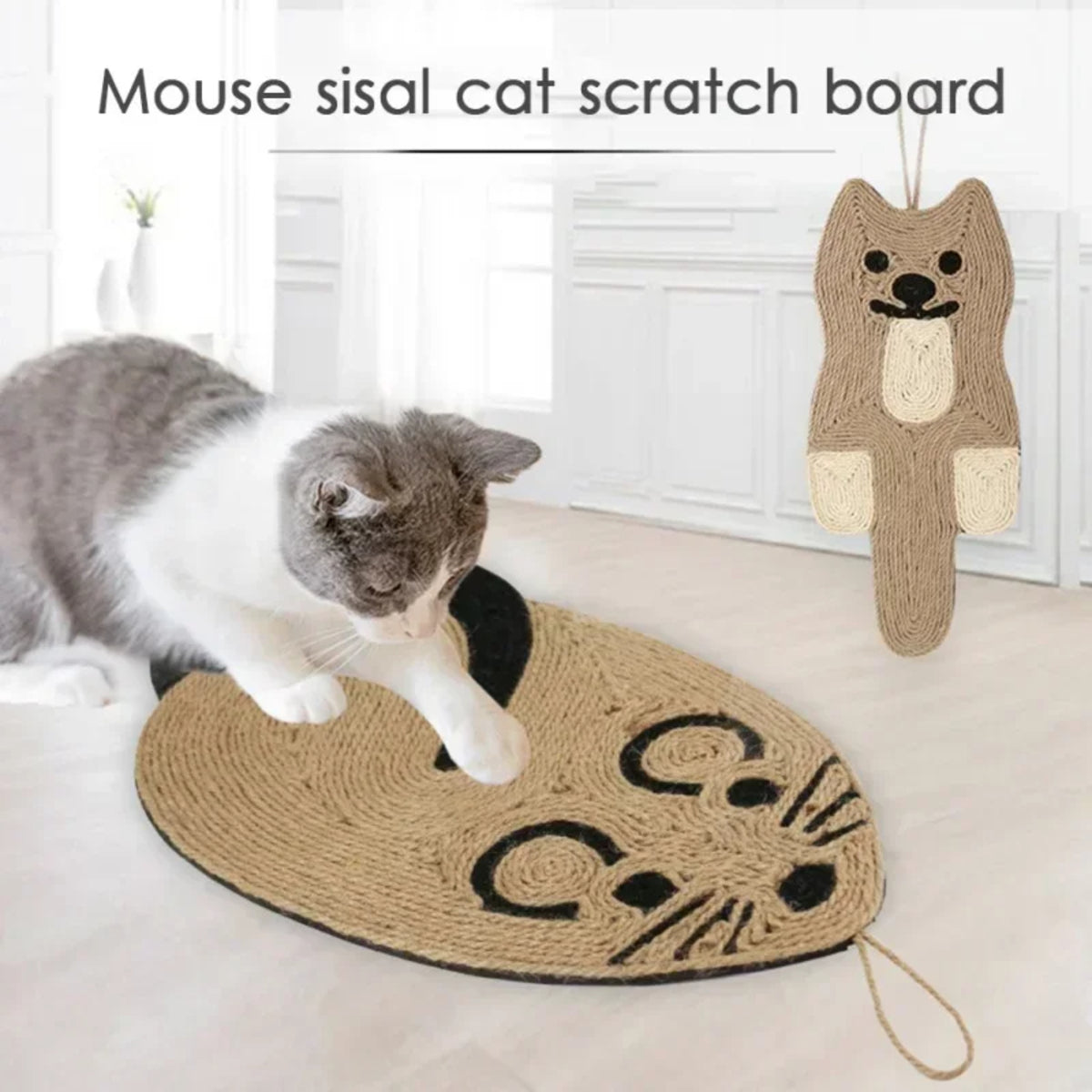 Cat Scratcher Sisal Mat - Furniture Protector for Cats' Nail Sharpening