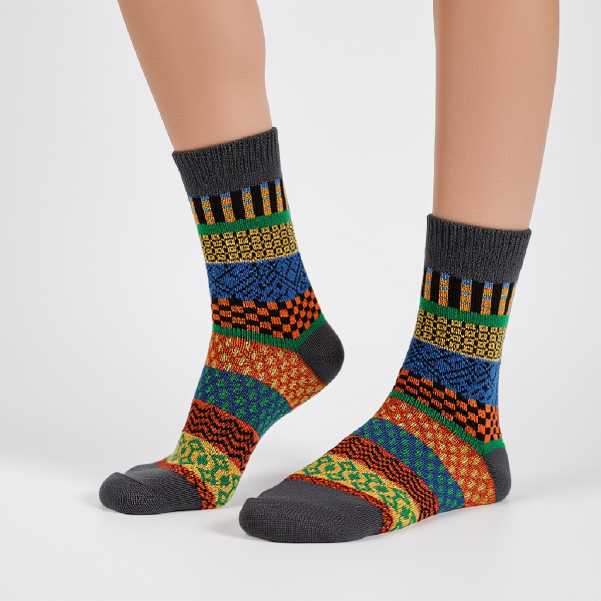 5 Pairs Warm Winter Socks - Thick Vintage