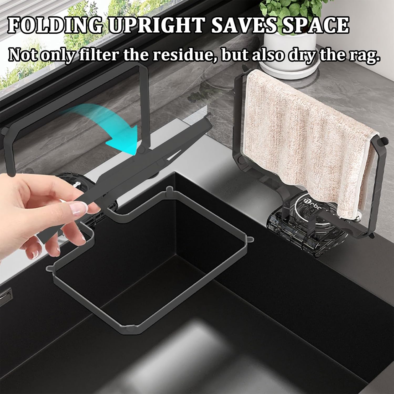 Kitchen Sink Filter Rack - Suction Cup Drain