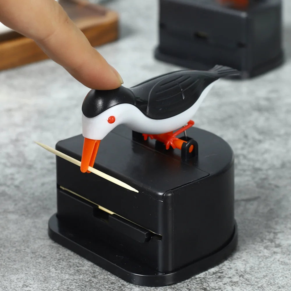Automatic Bird Toothpick Holder - Smart Dispenser for Dining & Kitchen Decor