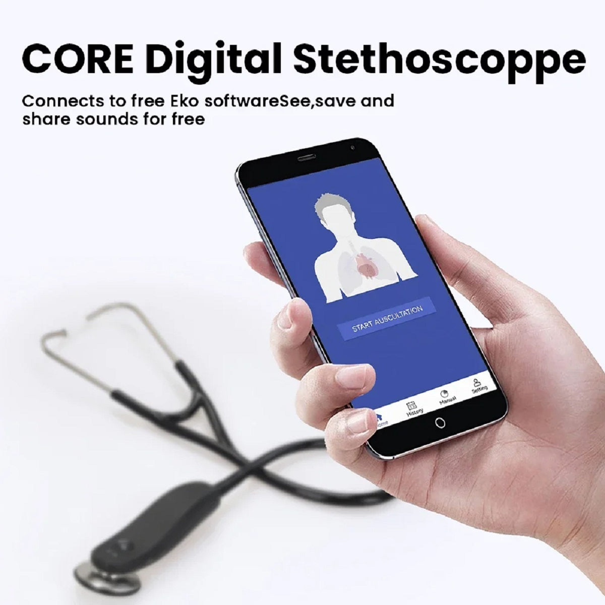 Bluetooth Digital Stethoscope - Wireless Smart Electronic