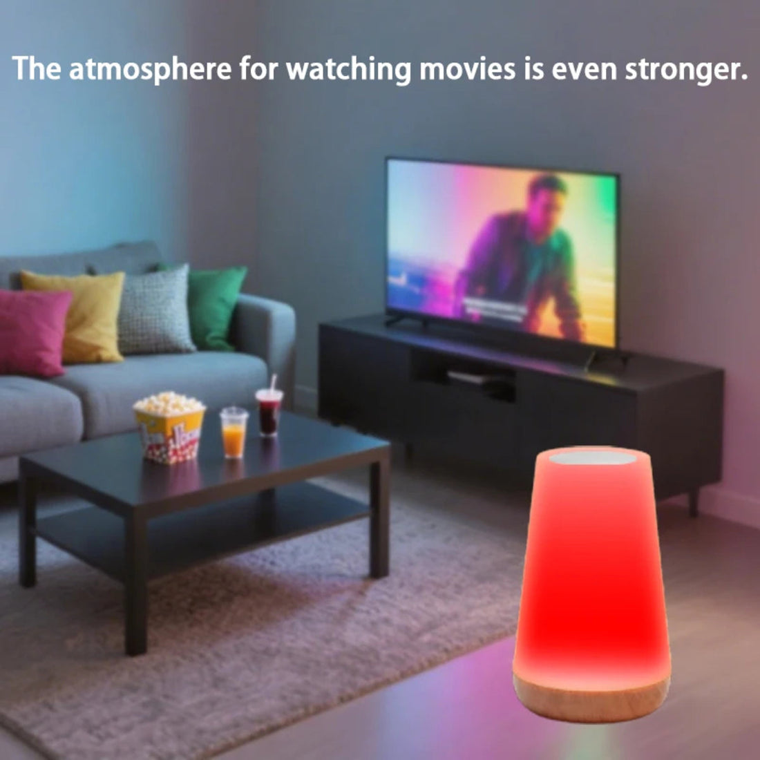 Bedside Table Lamp - USB Rechargeable Night Light with Remote and Dimming