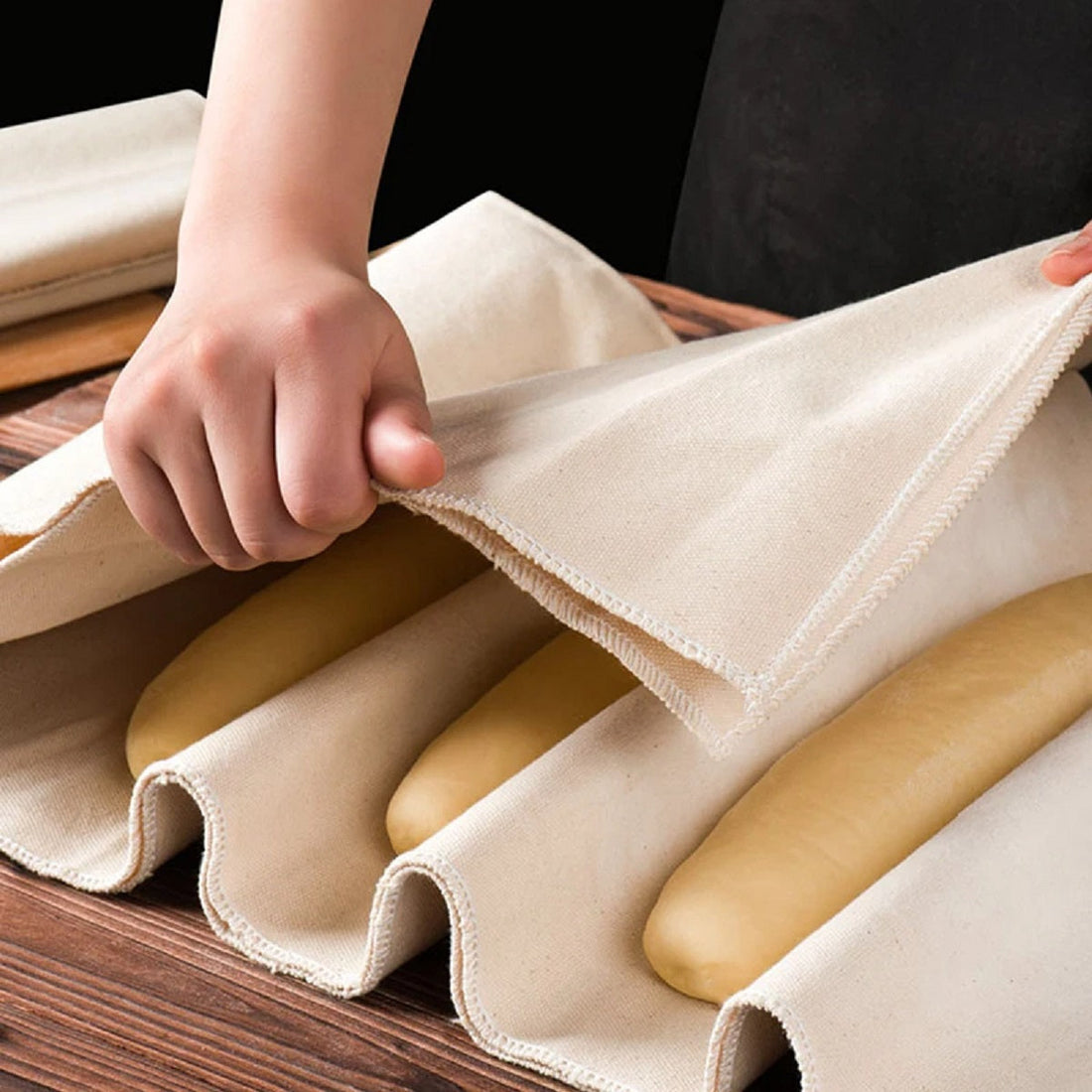 Linen Dough Proofing Cloth - Pastry Couche for French Bread and Baking