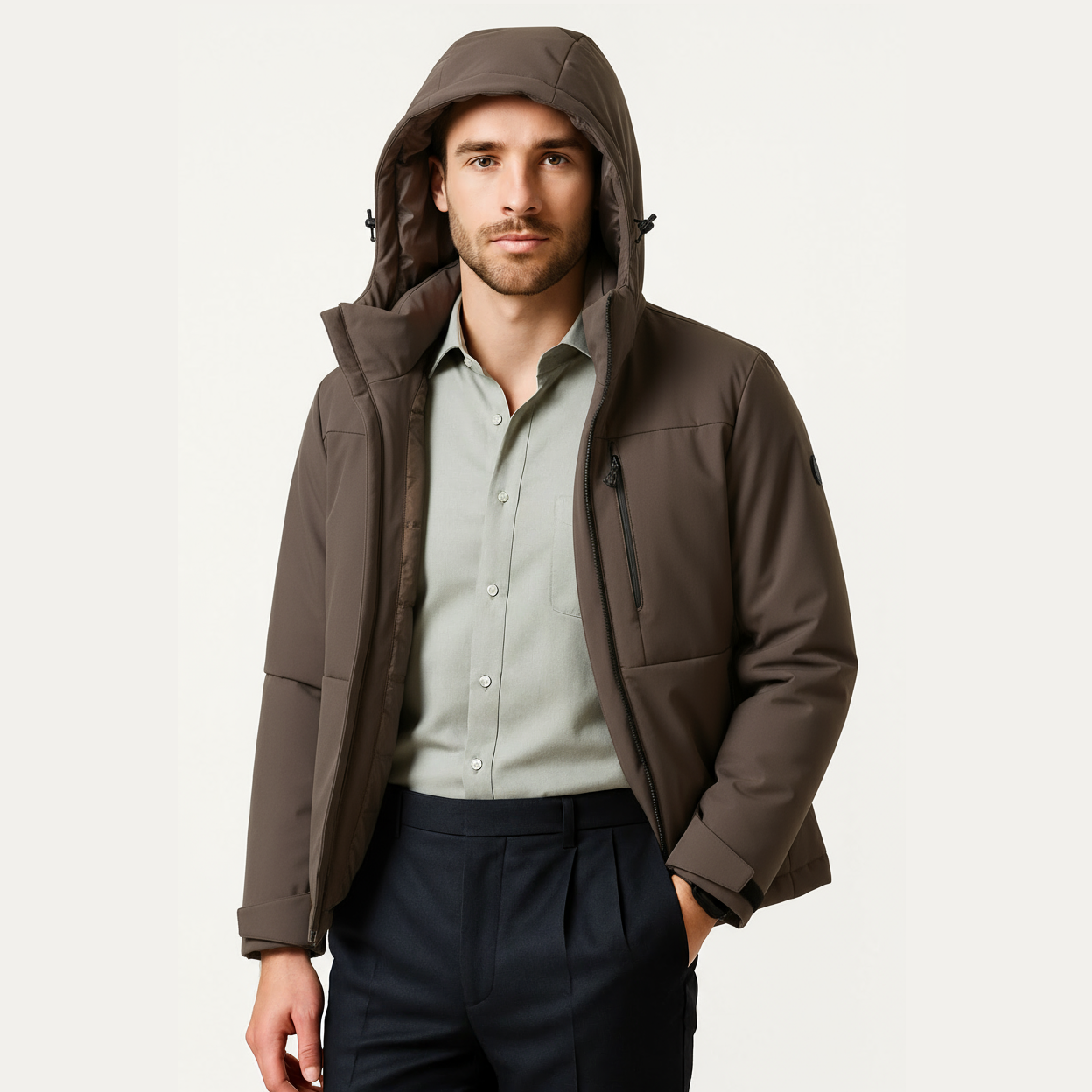 Unisex Waterproof Fleece Jacket - Winter Windproof Thermal Raincoat