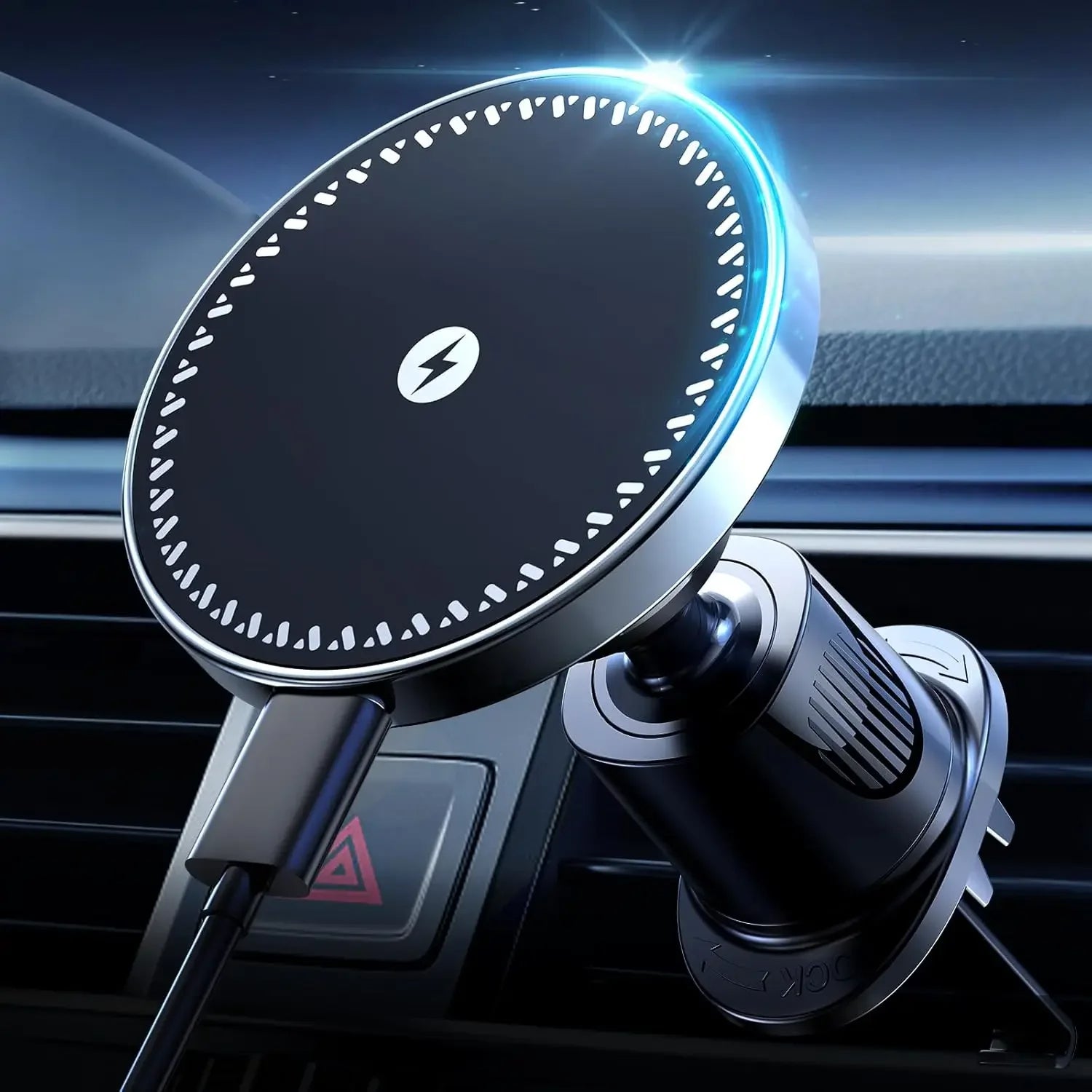 15W Magnetic Wireless Car Charger - Air Vent Phone Holder for iPhone