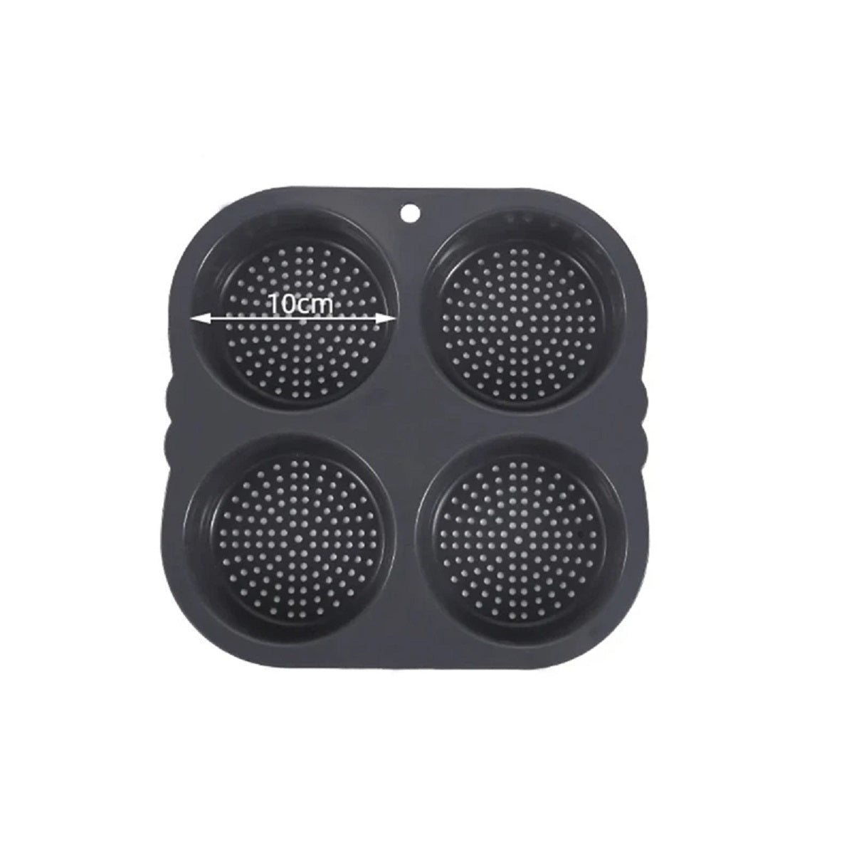 Non-Stick Silicone Hamburger Bun Baking Mold - Easy-Release Bread Pan