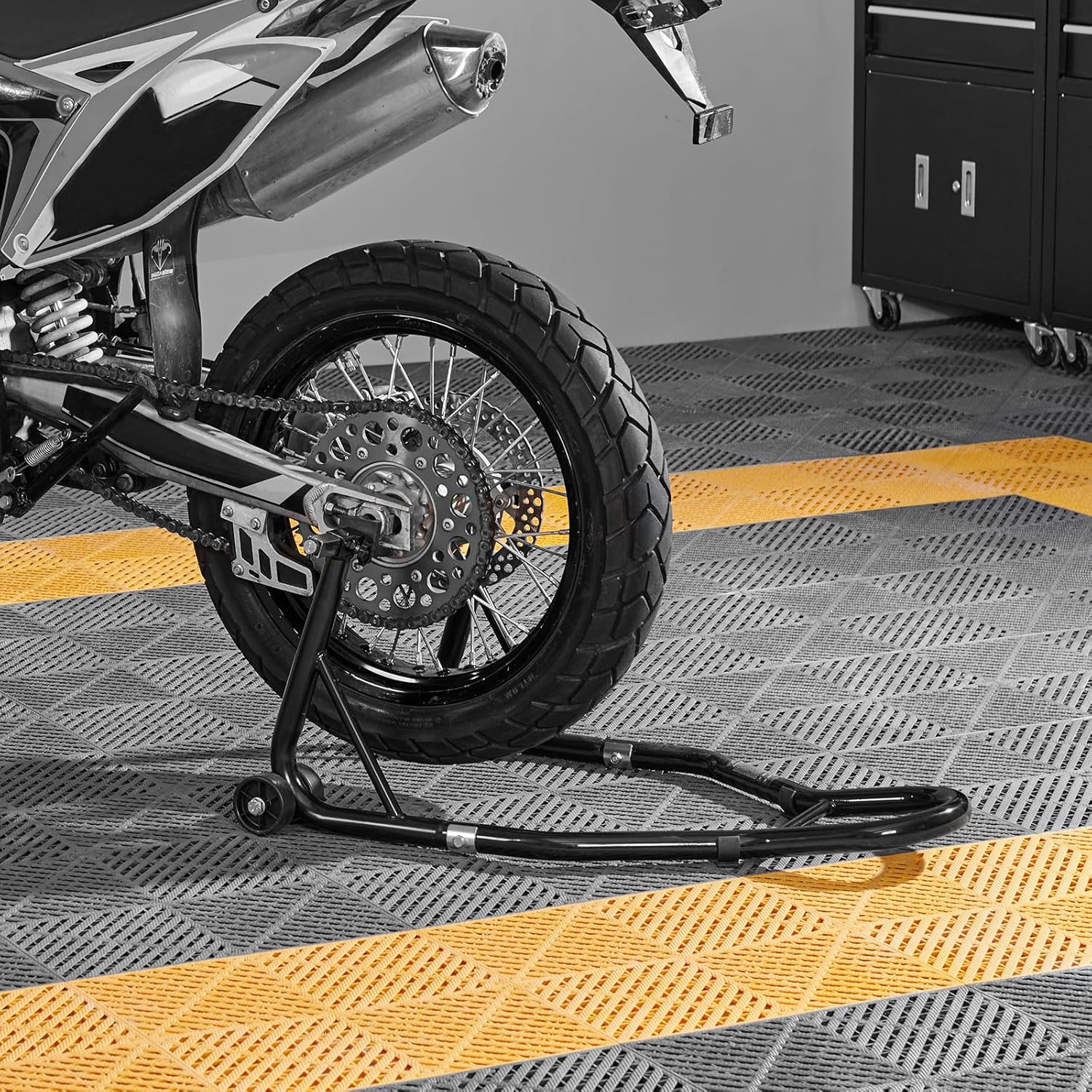 Motorcycle Front & Rear Stand - 850LBS Heavy-Duty Lift Combo