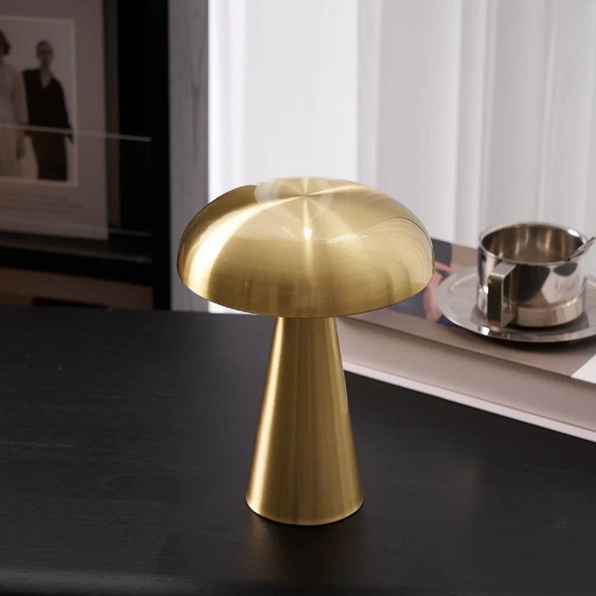 Danish Mushroom Table Lamp - Rechargeable LED Touch Nordic Light