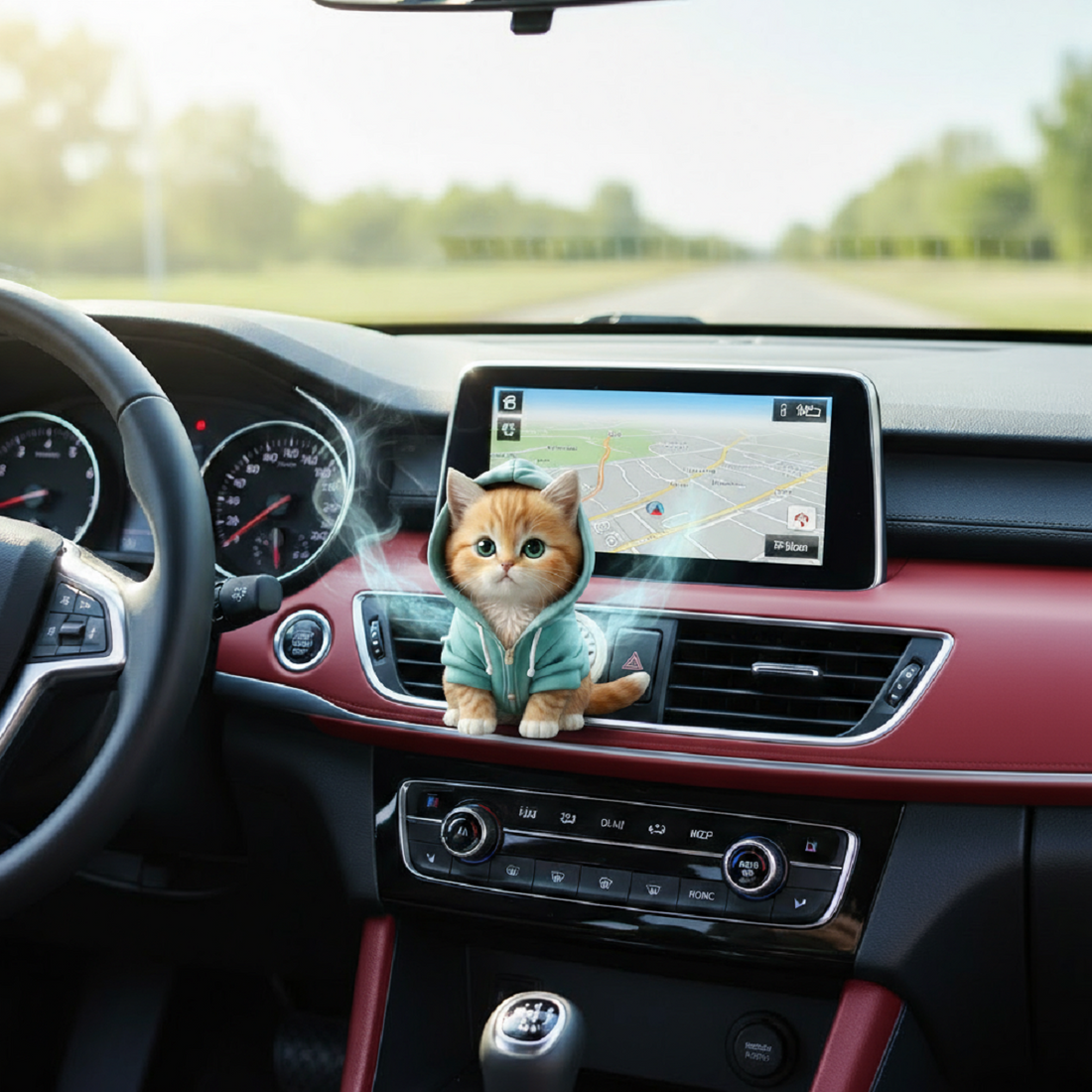 Cat Car Aromatherapy Clip - Cute Acrylic Vent Freshener